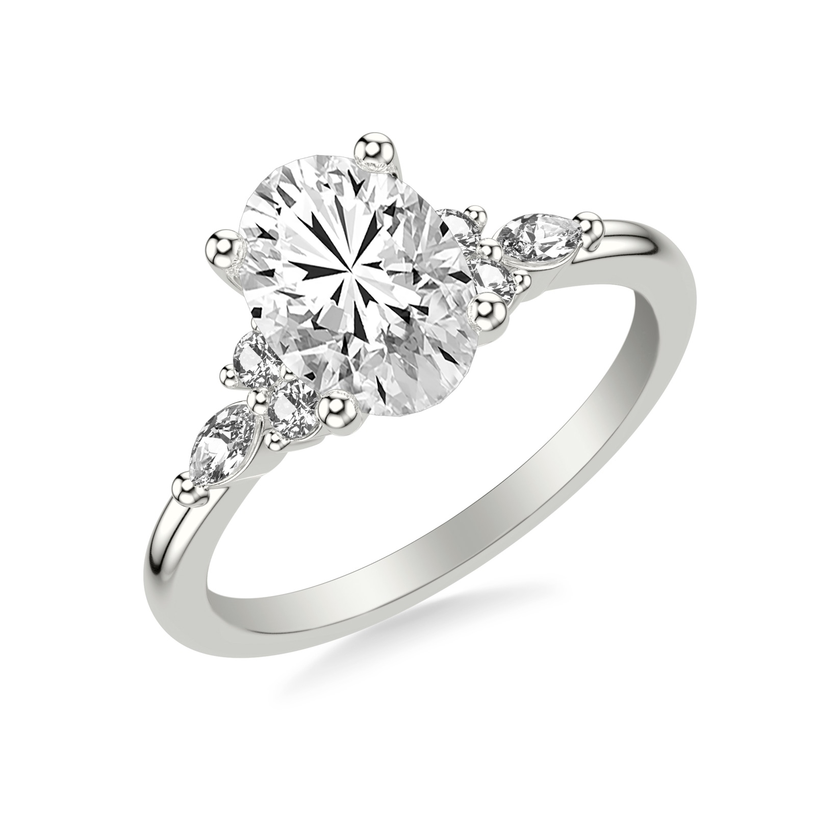 Genevra Oval · White Gold