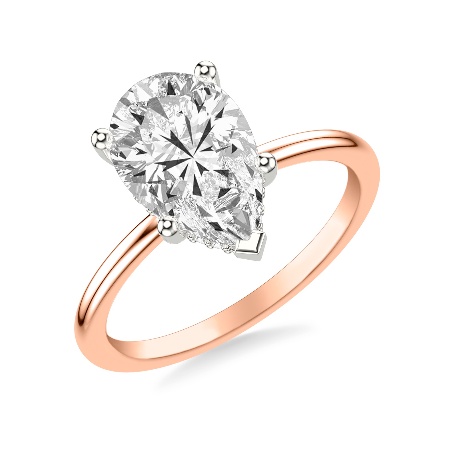 Juno Pear · Rose & White Gold
