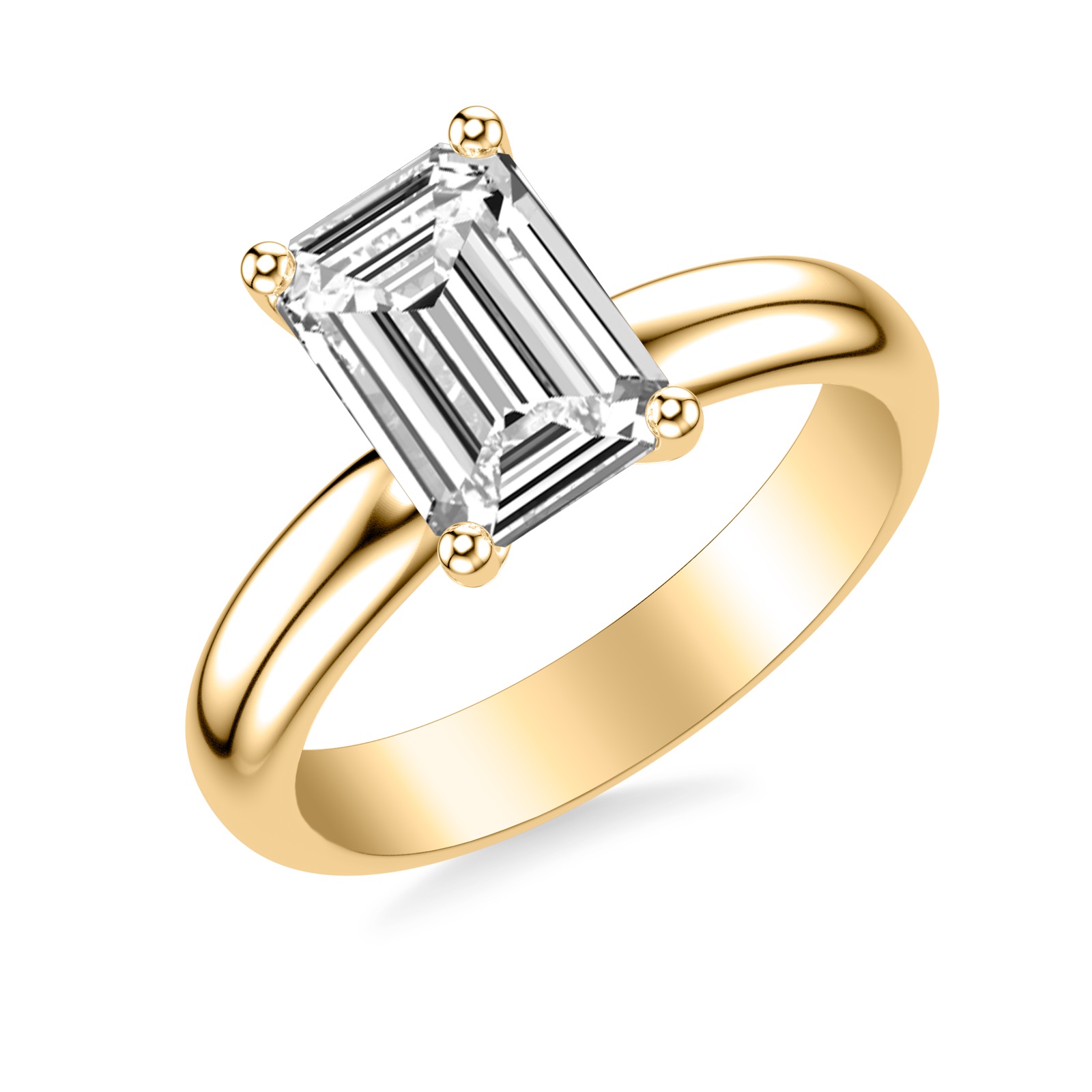 Katriel Emerald · Yellow Gold