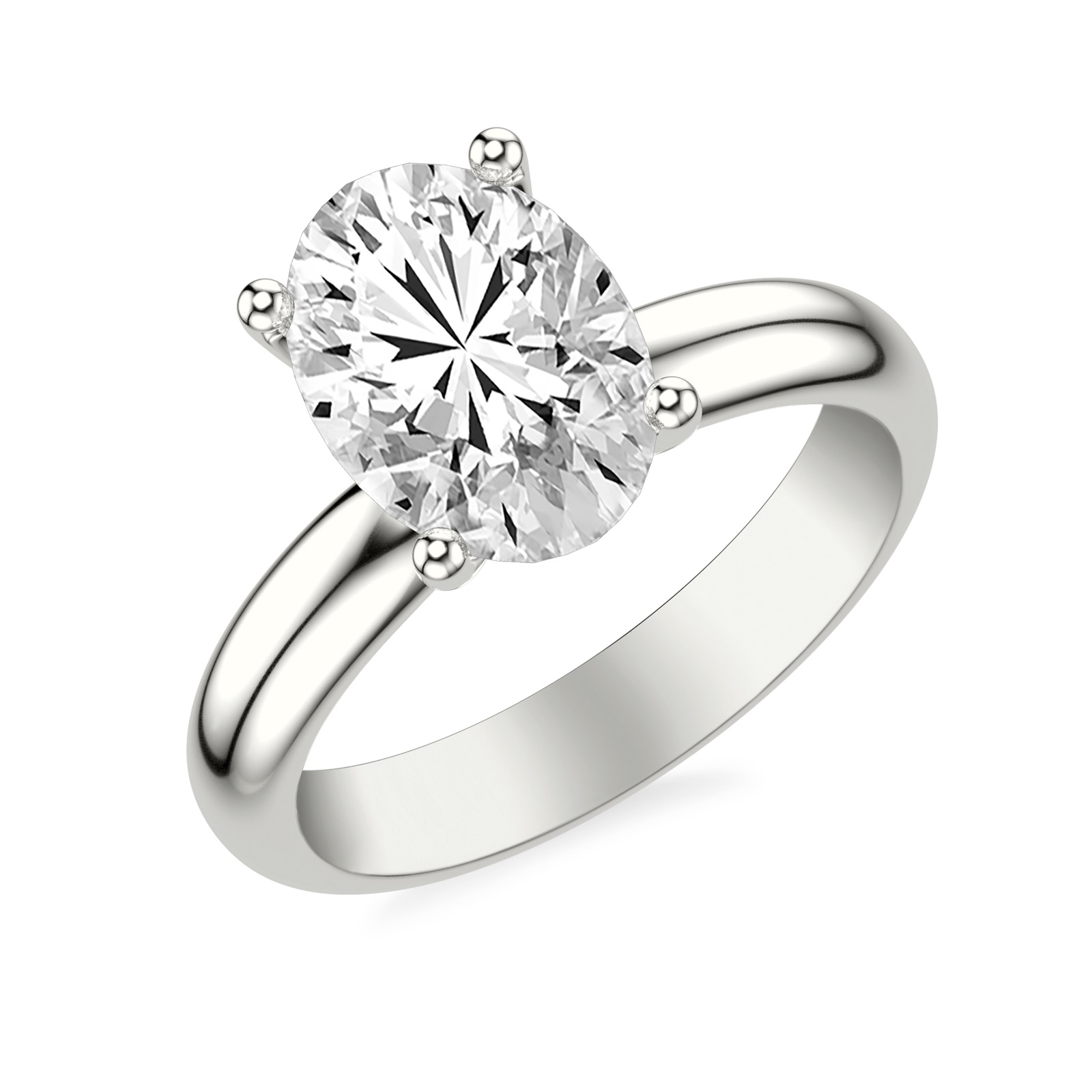 Liora Oval · White Gold