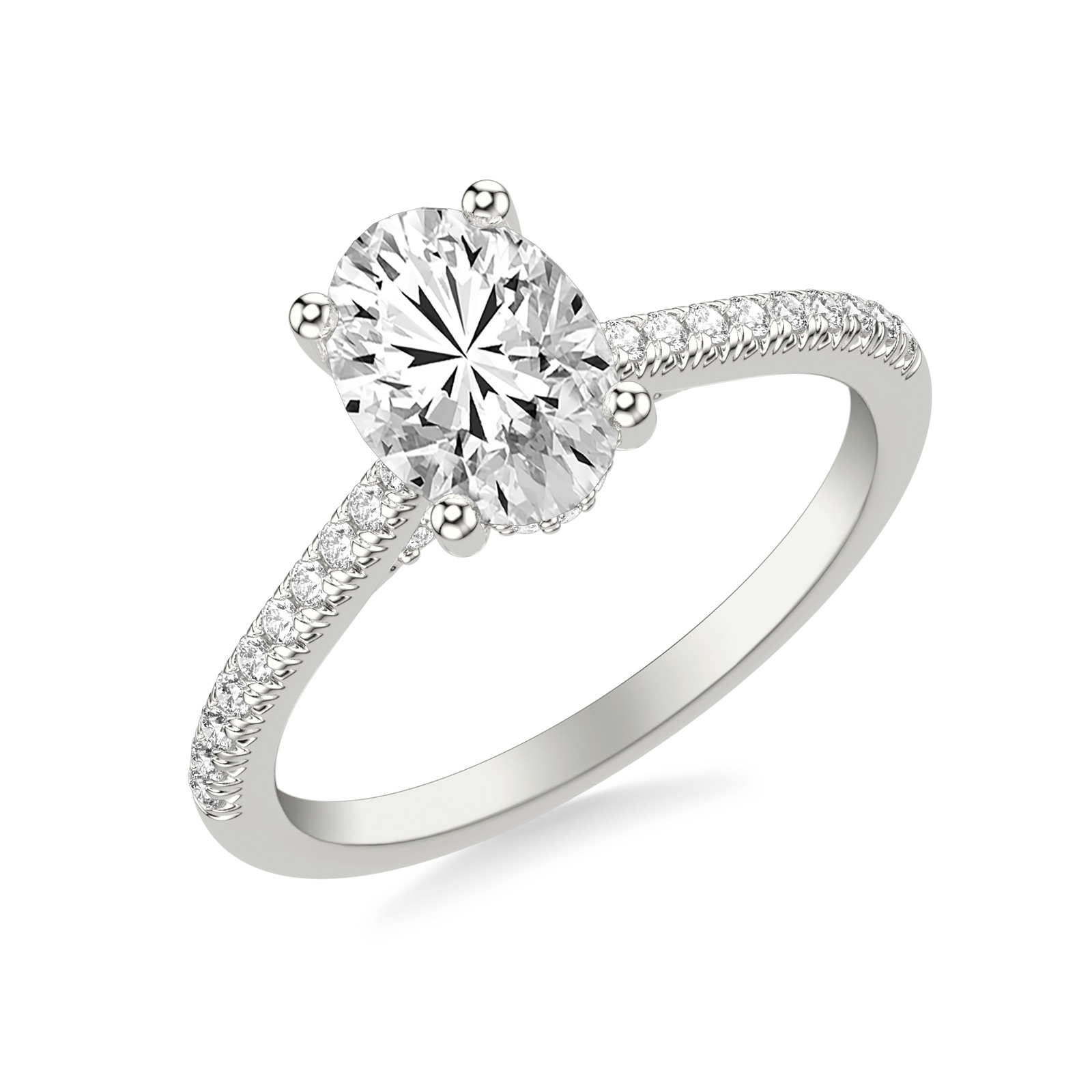 Verity Oval · White Gold