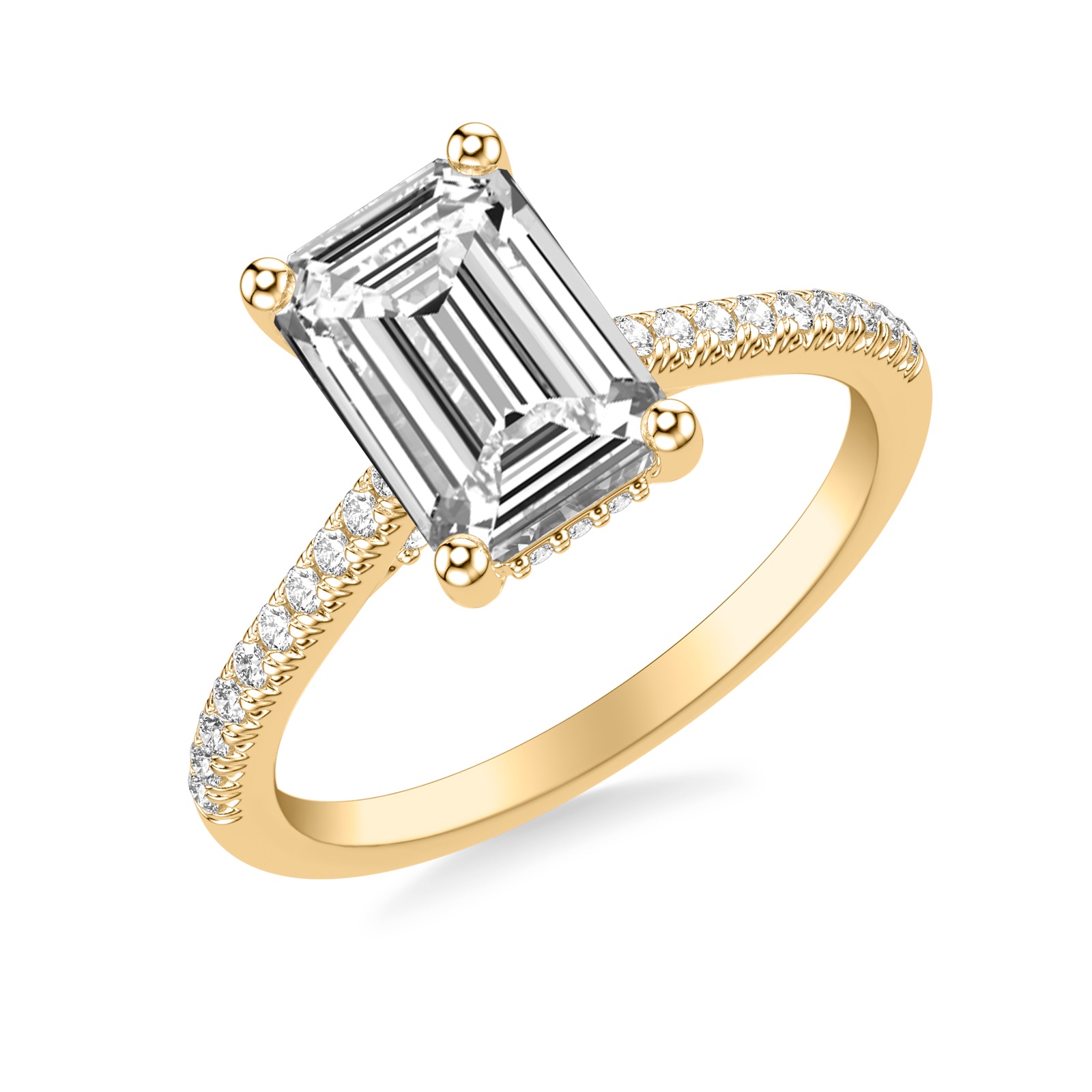 Ximena Emerald · Yellow Gold