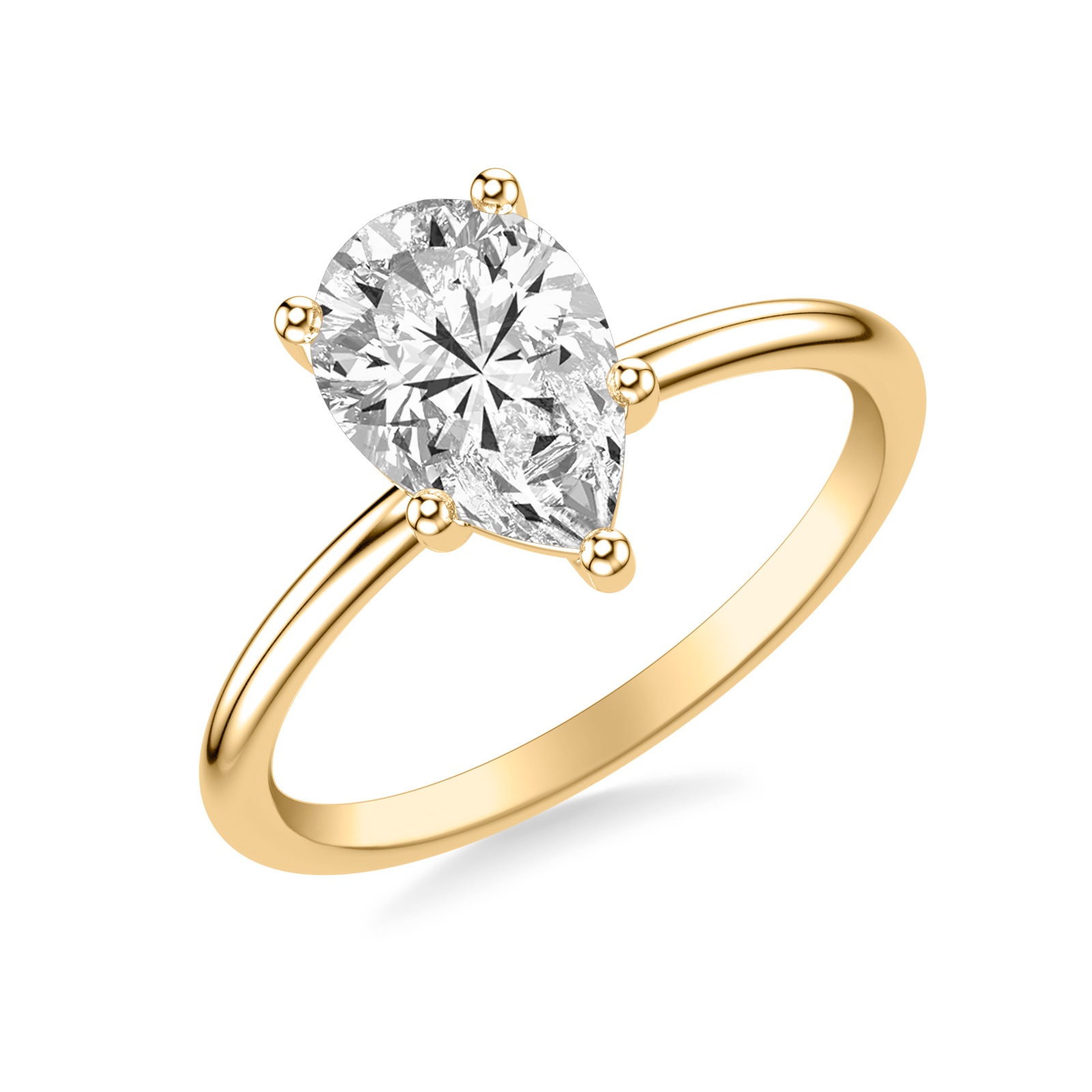 Giselle Pear · Yellow Gold