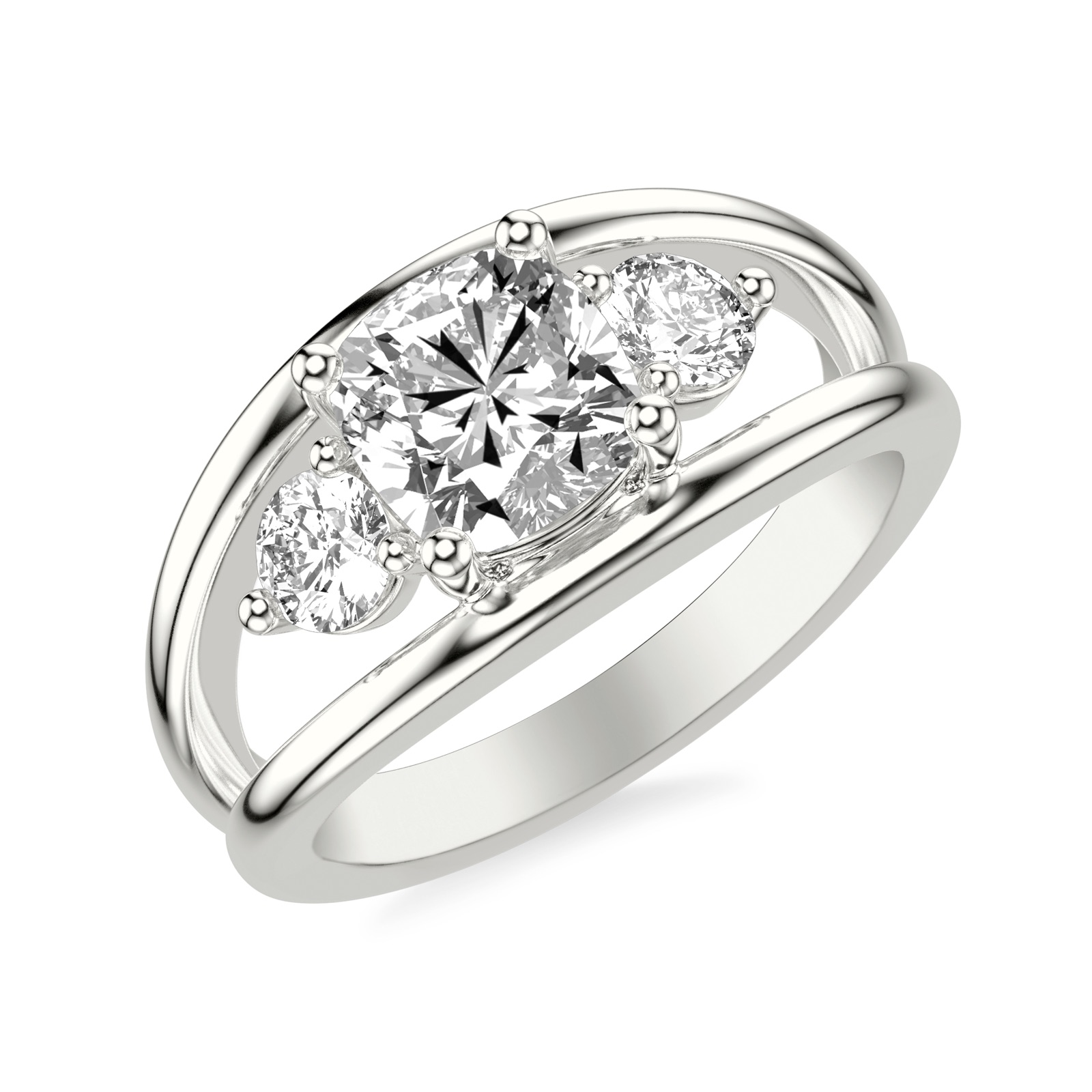 Primrose Cushion · White Gold