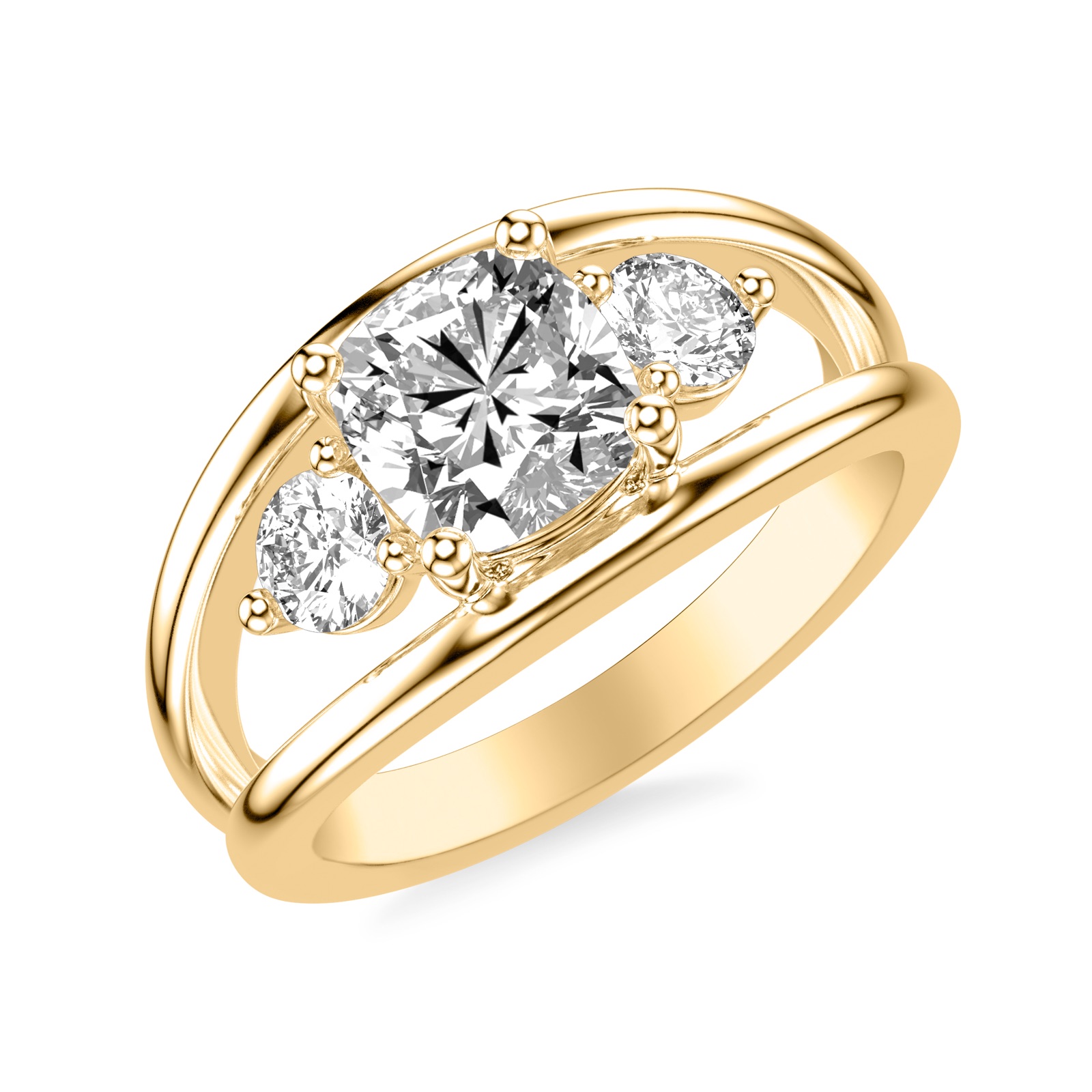 Primrose Cushion · Yellow Gold