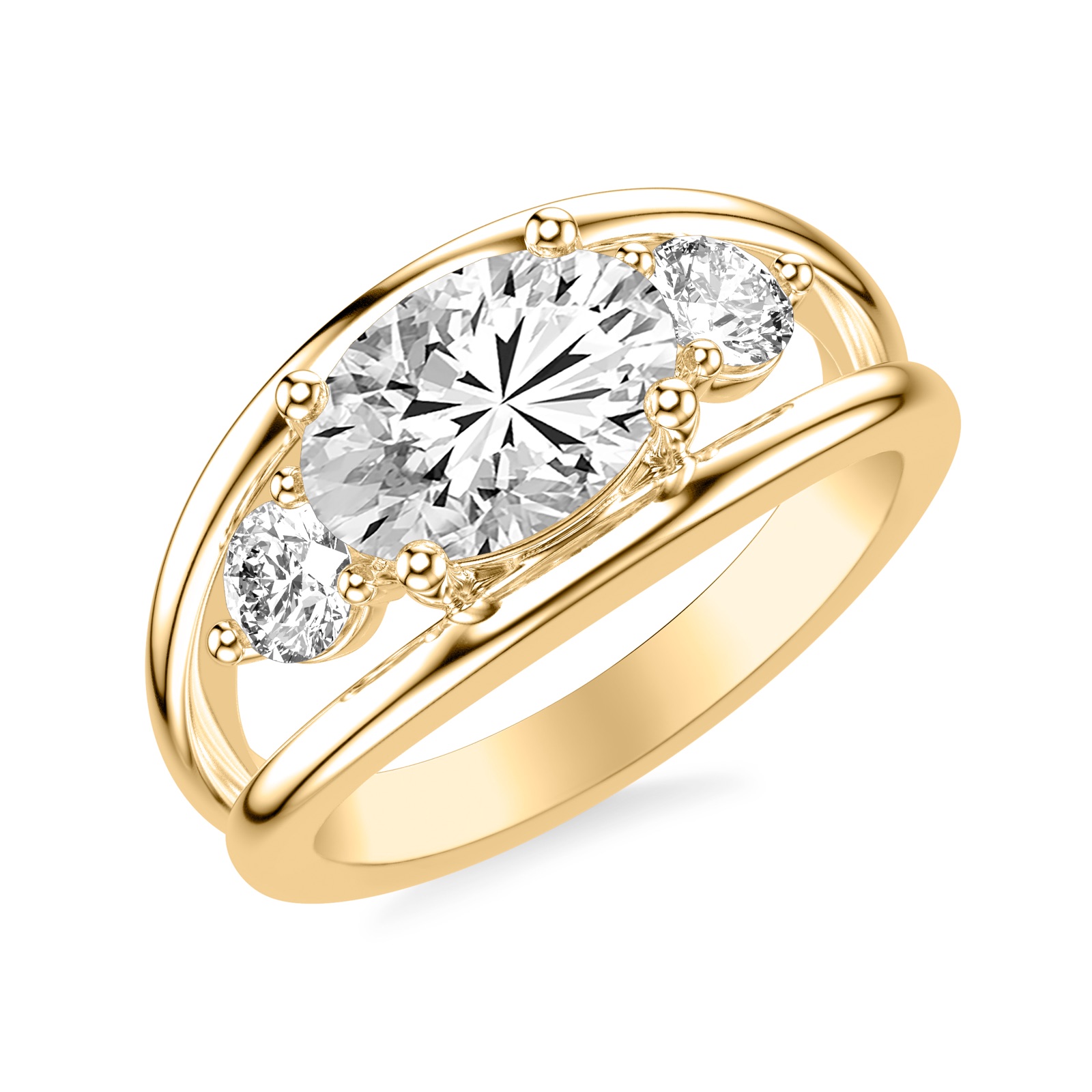 Quilla Oval · Yellow Gold