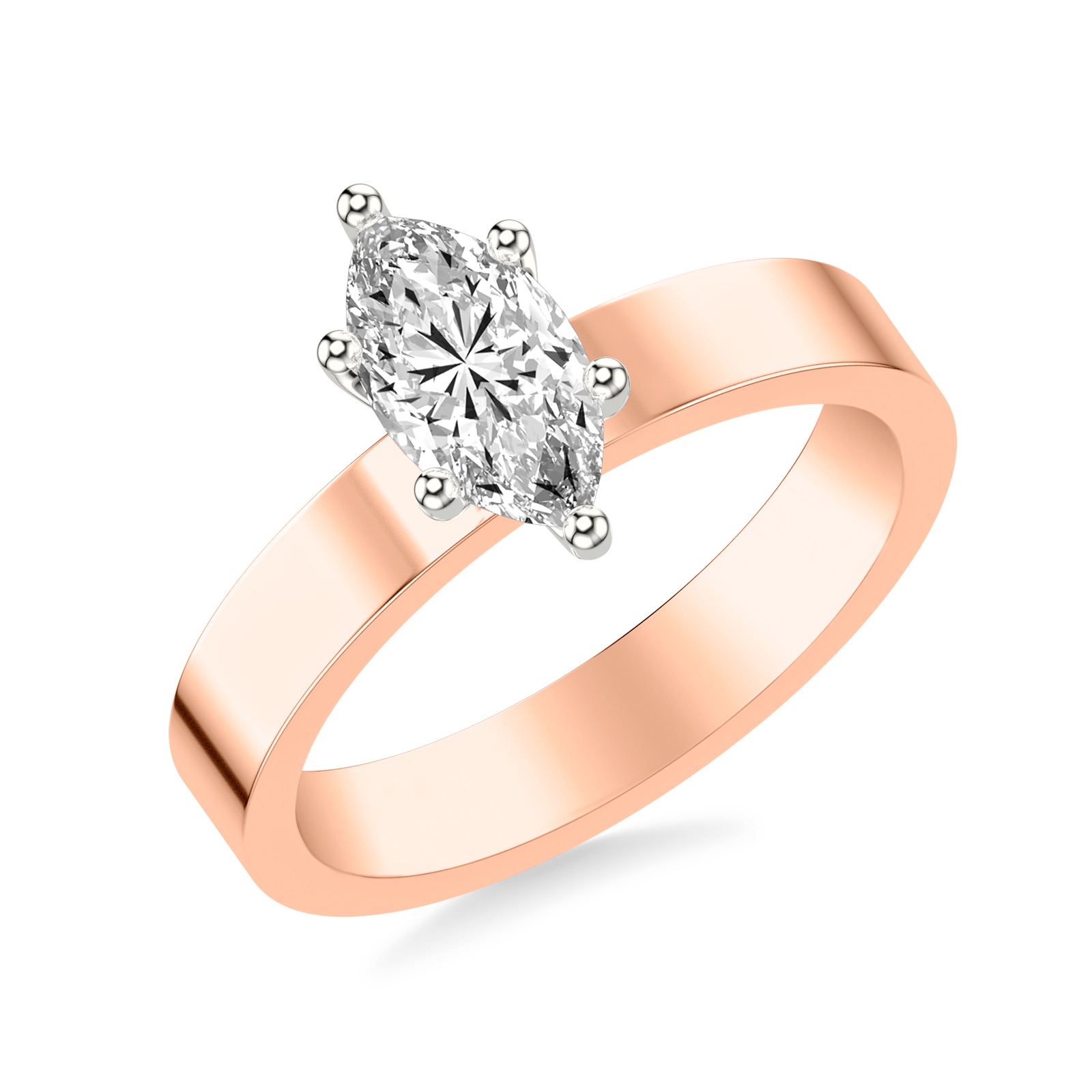 Ursula Marquise · Rose & White Gold