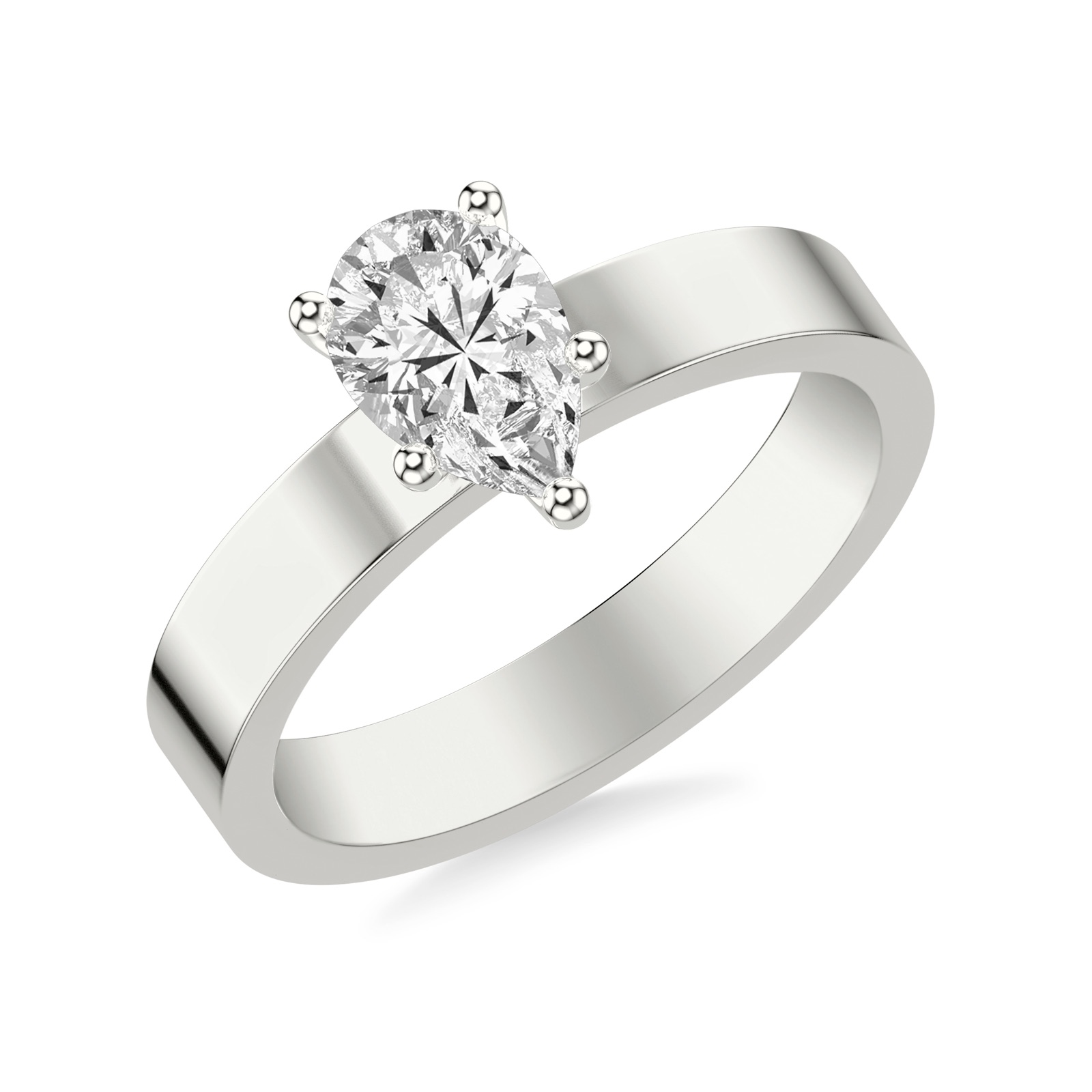 Vesper Pear · White Gold