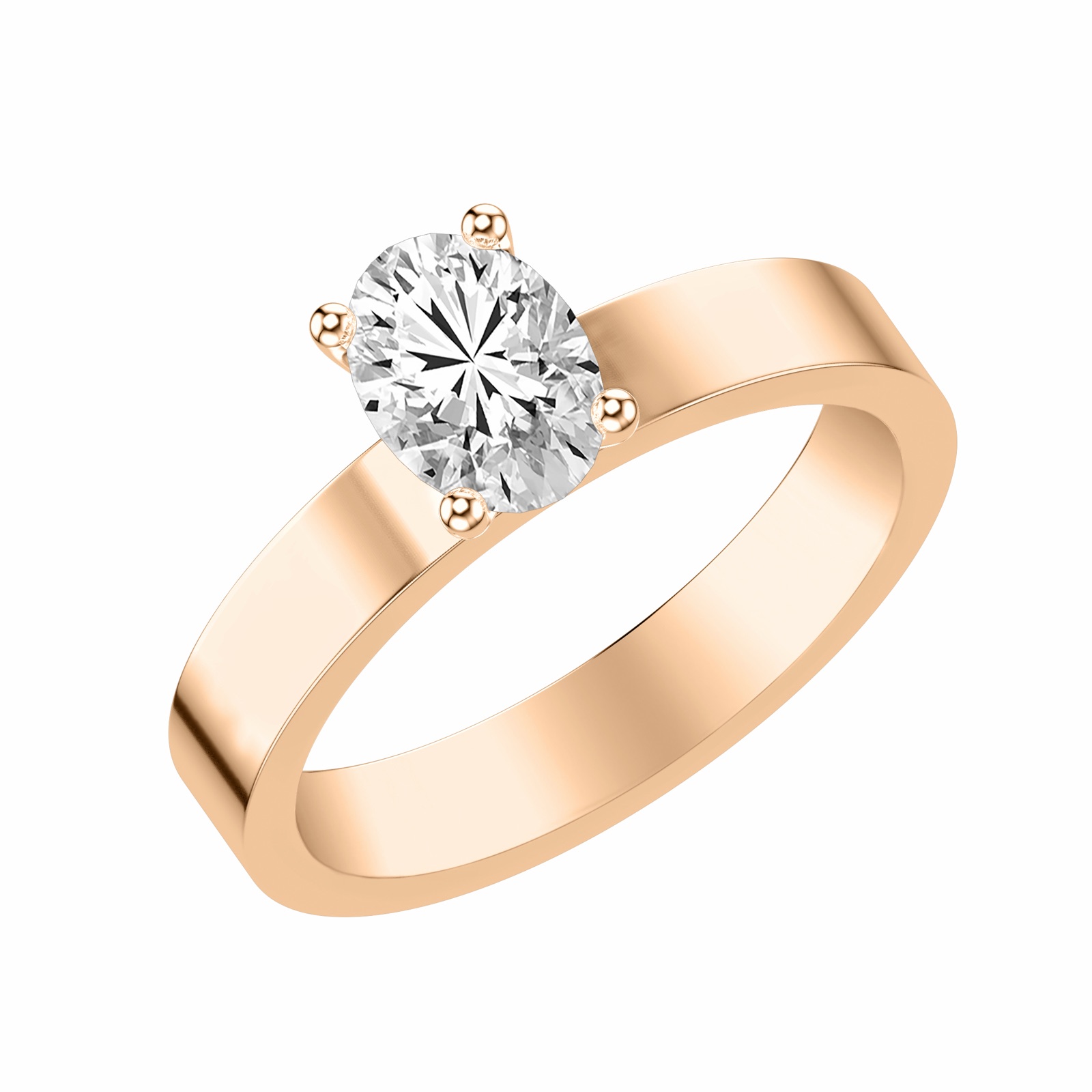 Zaria Oval · Rose Gold