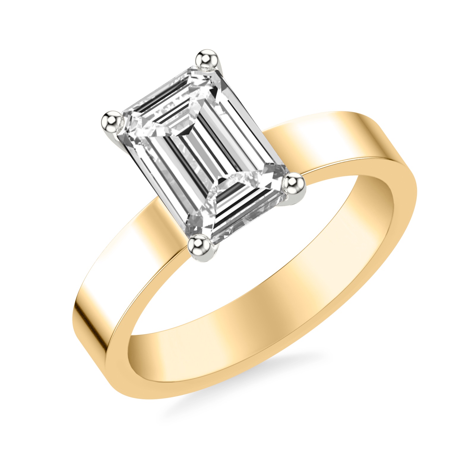 Vaughn Emerald · White & Yellow Gold