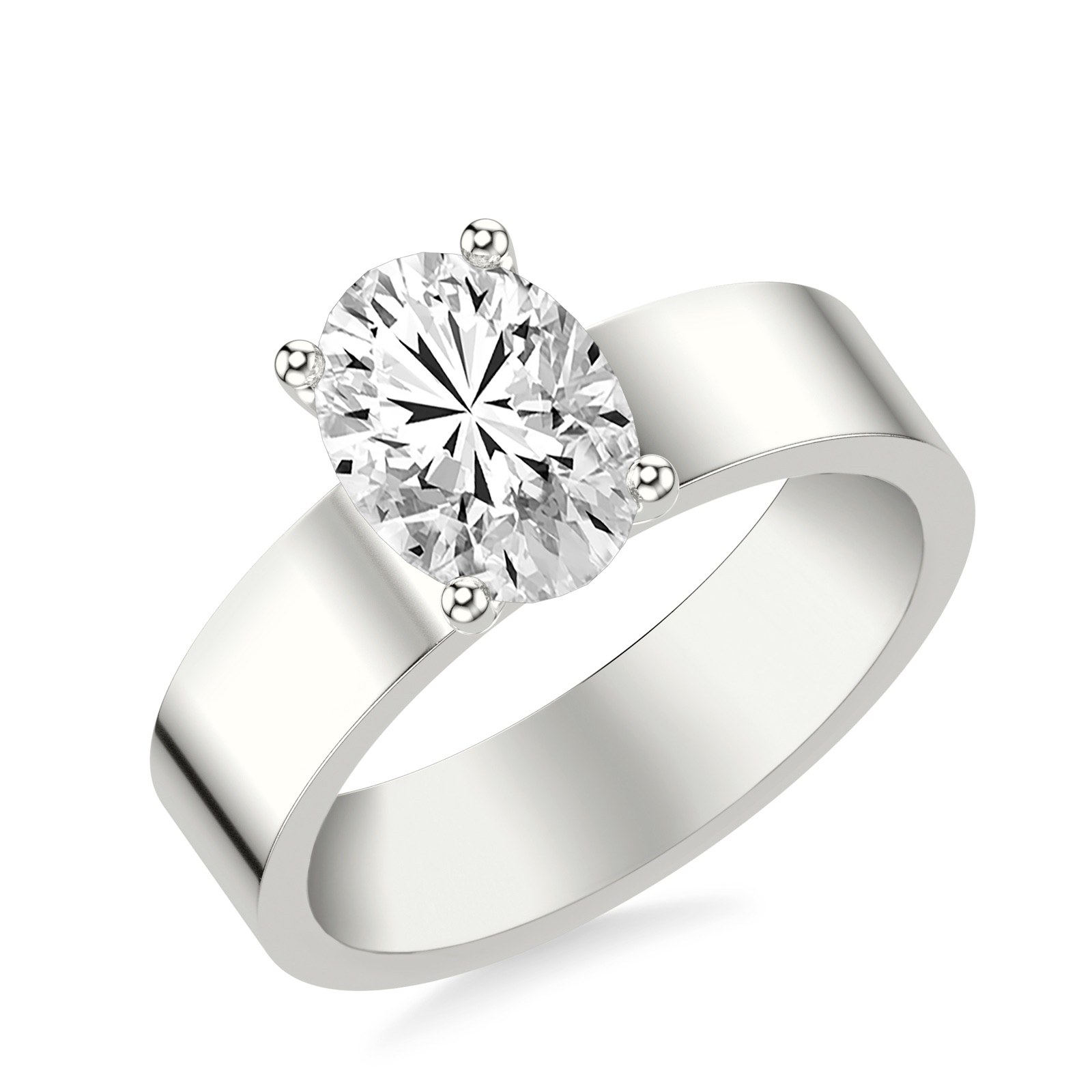 Calla Calla Oval · White Gold