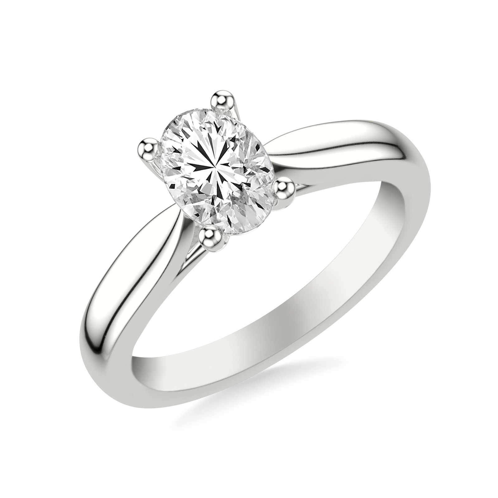 Palomina Oval · White Gold