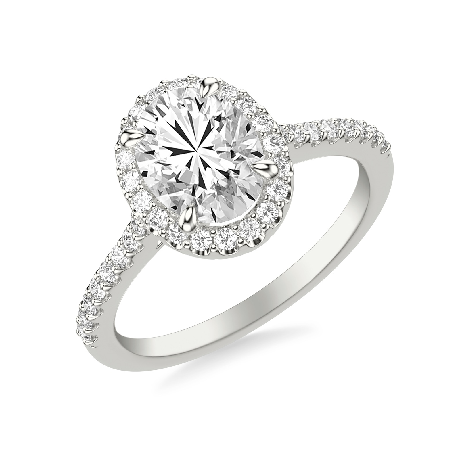 Thalia Oval · White Gold