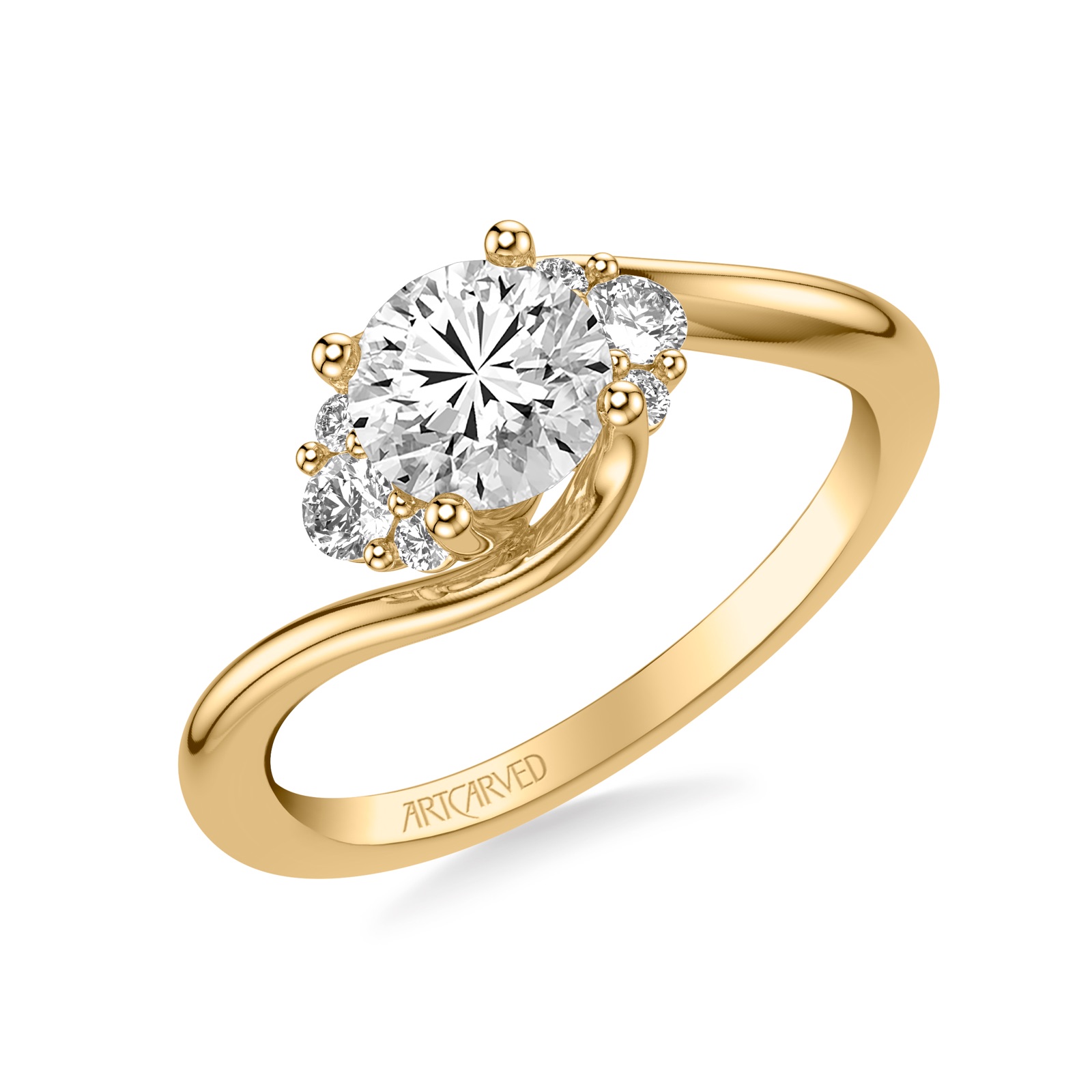 Ulyssa Round · Yellow Gold
