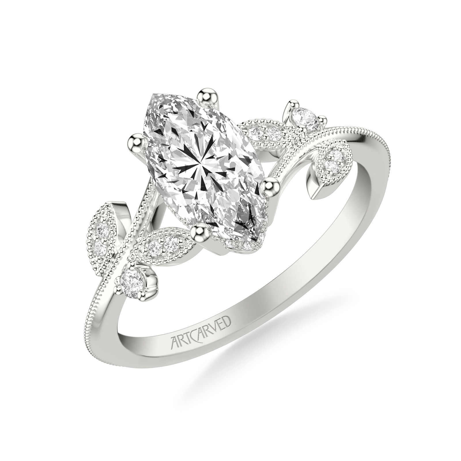Lisette Marquise · White, Yellow or Rose Gold V1090W