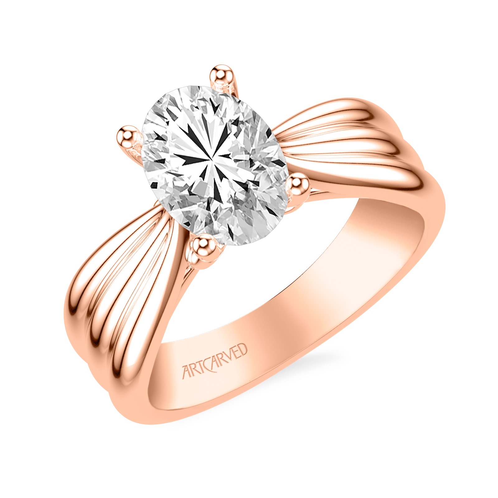 Ribbon Oval · Rose Gold