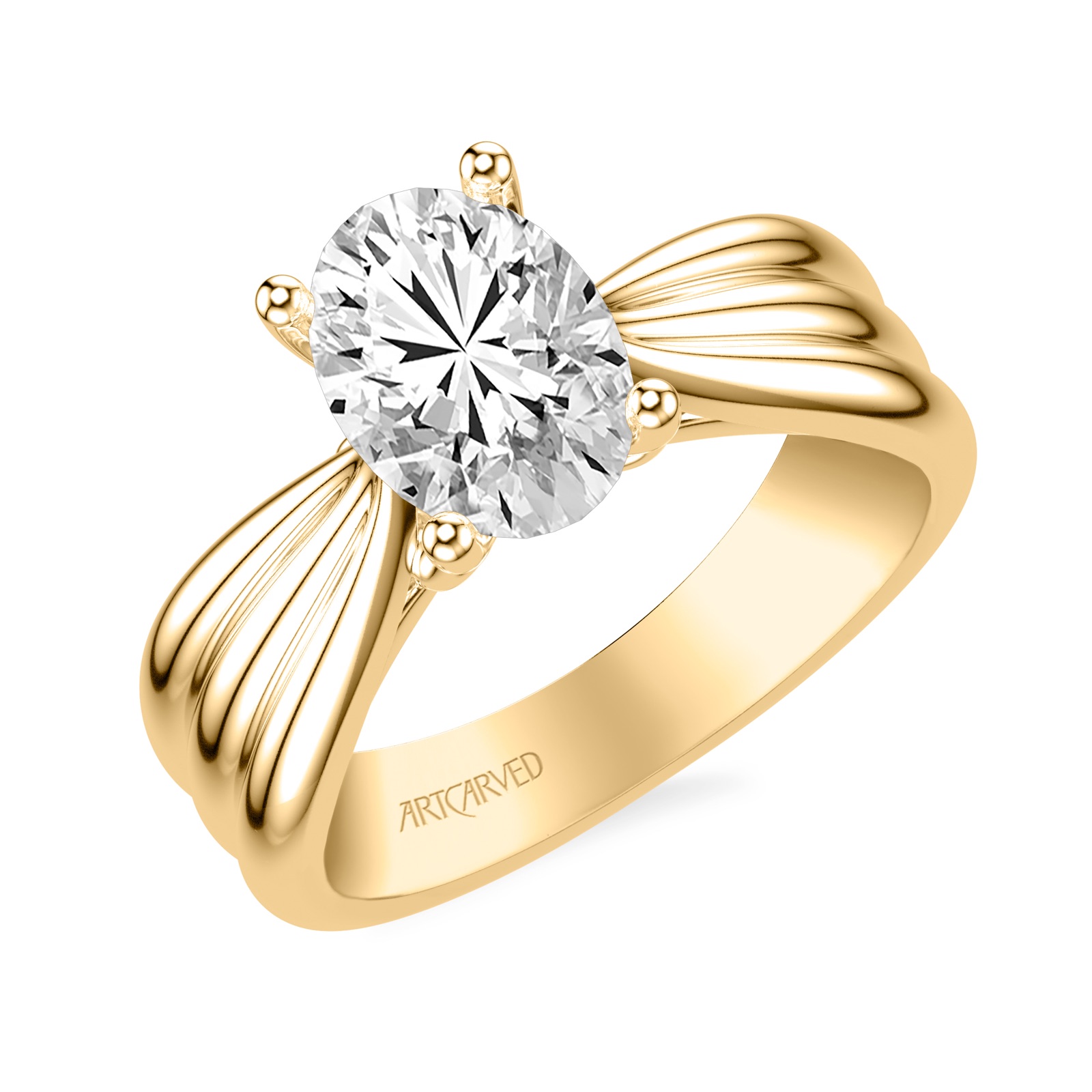 Ribbon Oval · Yellow Gold