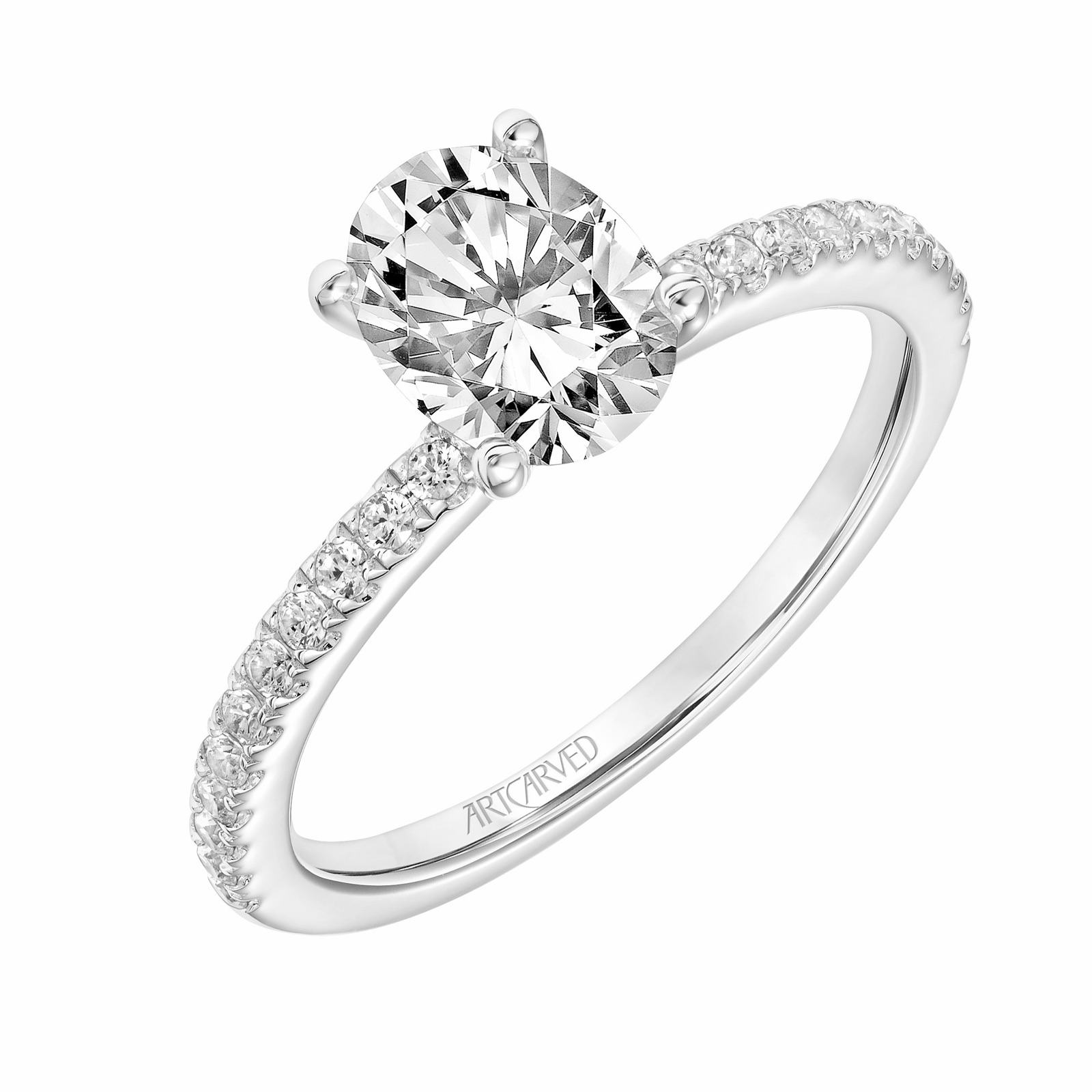 Zola Oval · White Gold