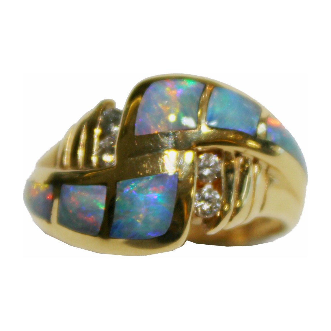 Opal Inlay Gold