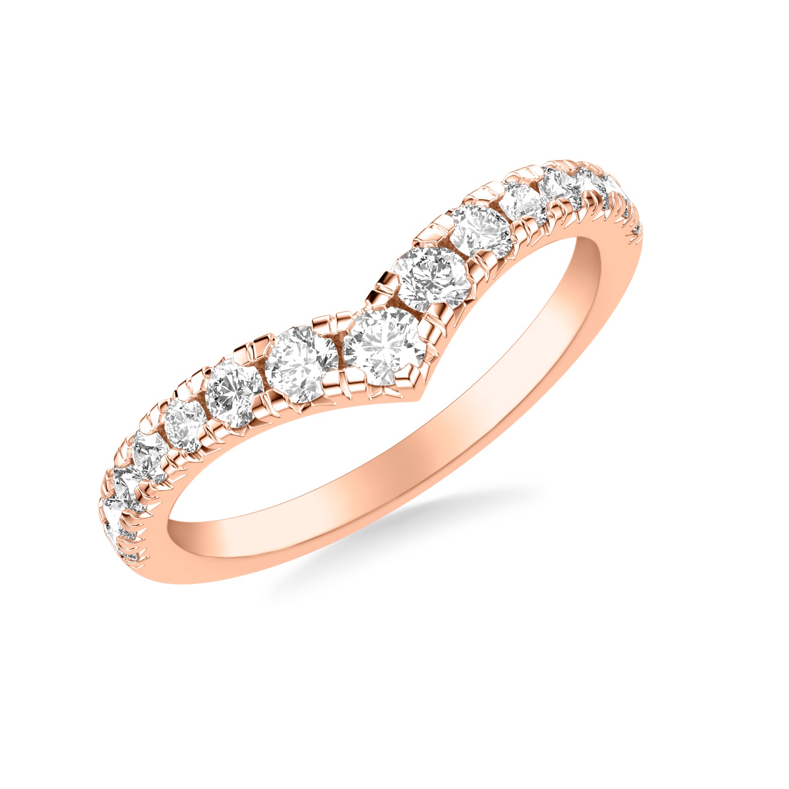 Amaryllis Contour Band · Rose Gold