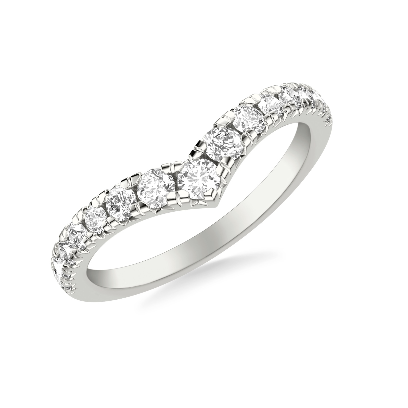 Amaryllis Contour Band · White Gold
