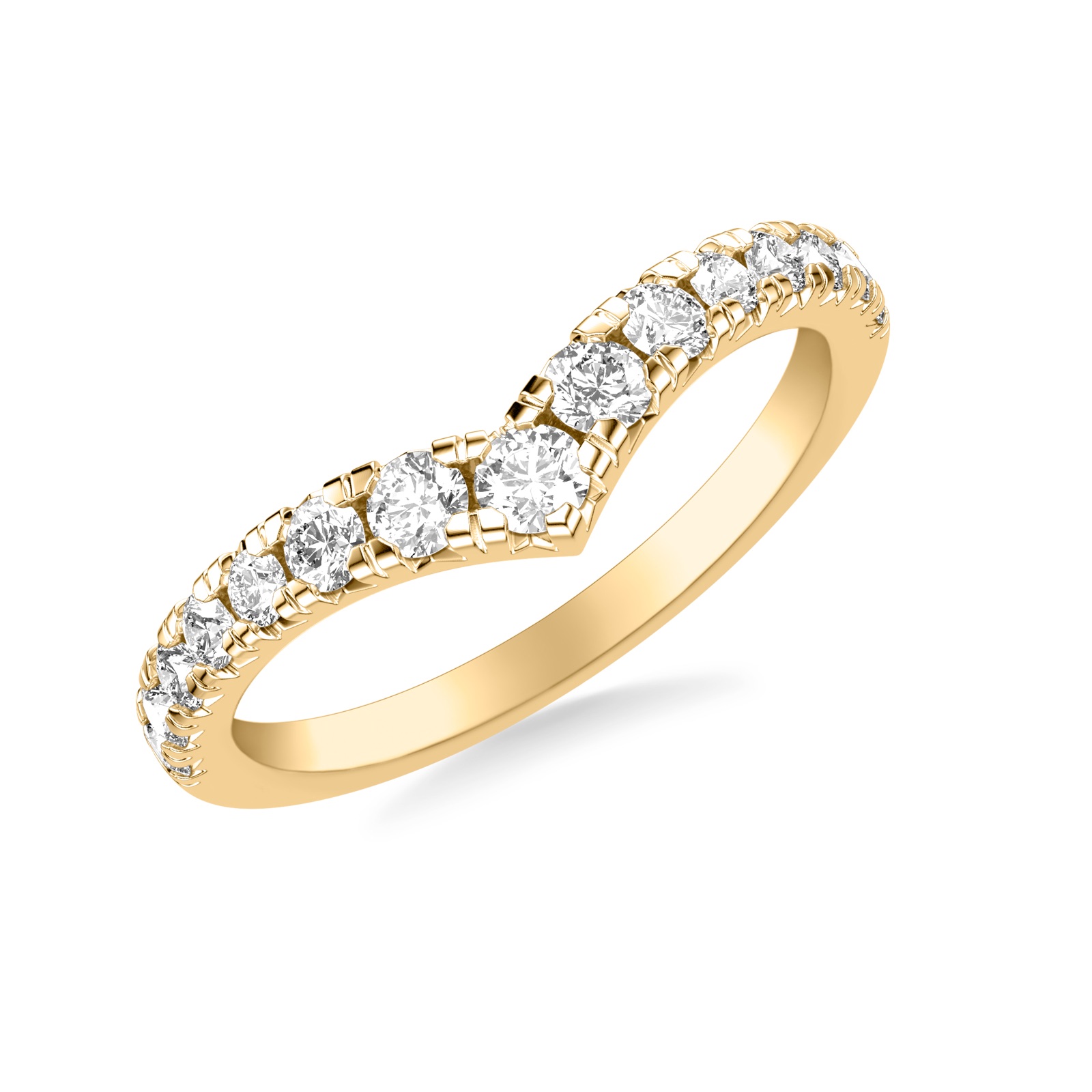 Amaryllis Contour Band · Yellow Gold