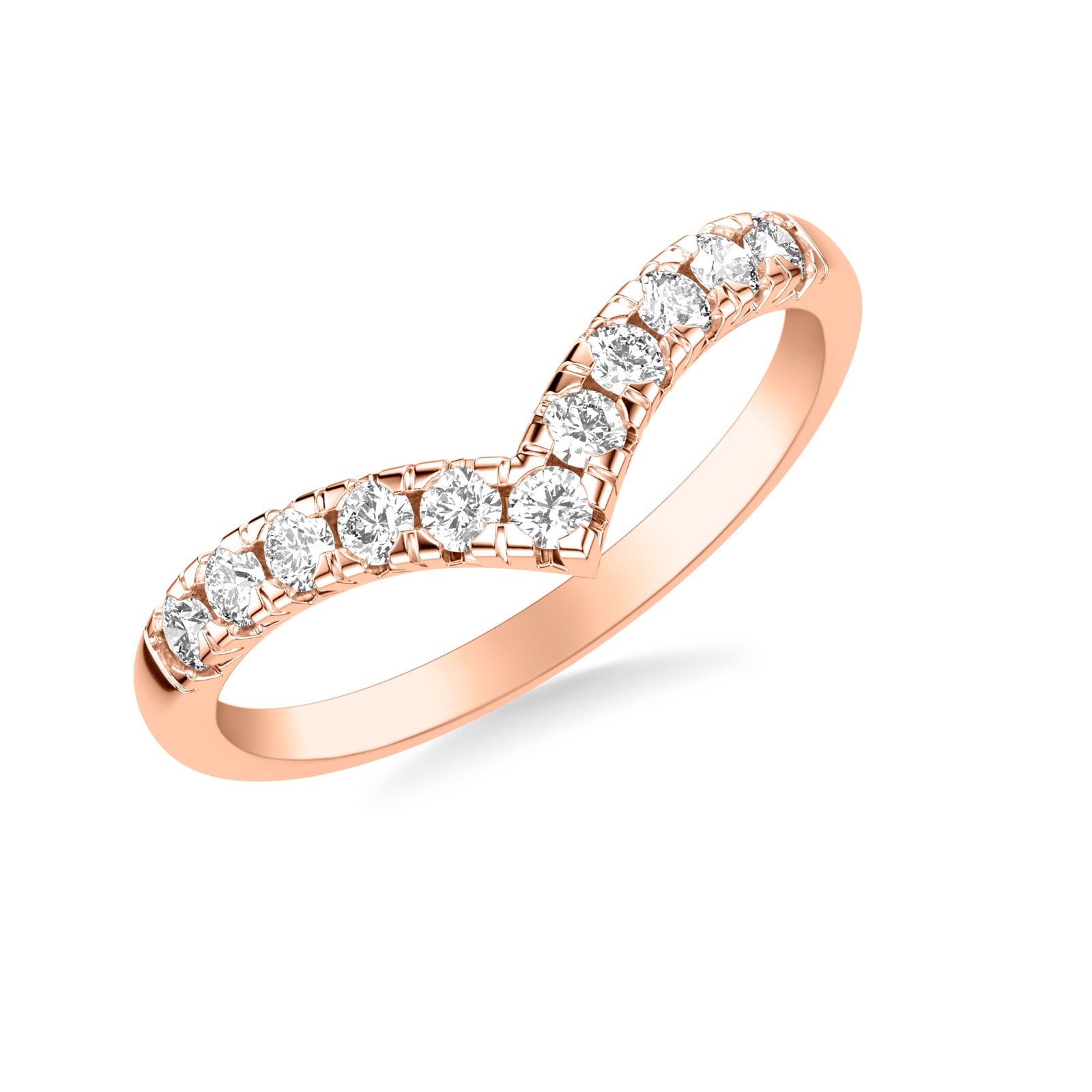 Philippa Contour Band · Rose Gold