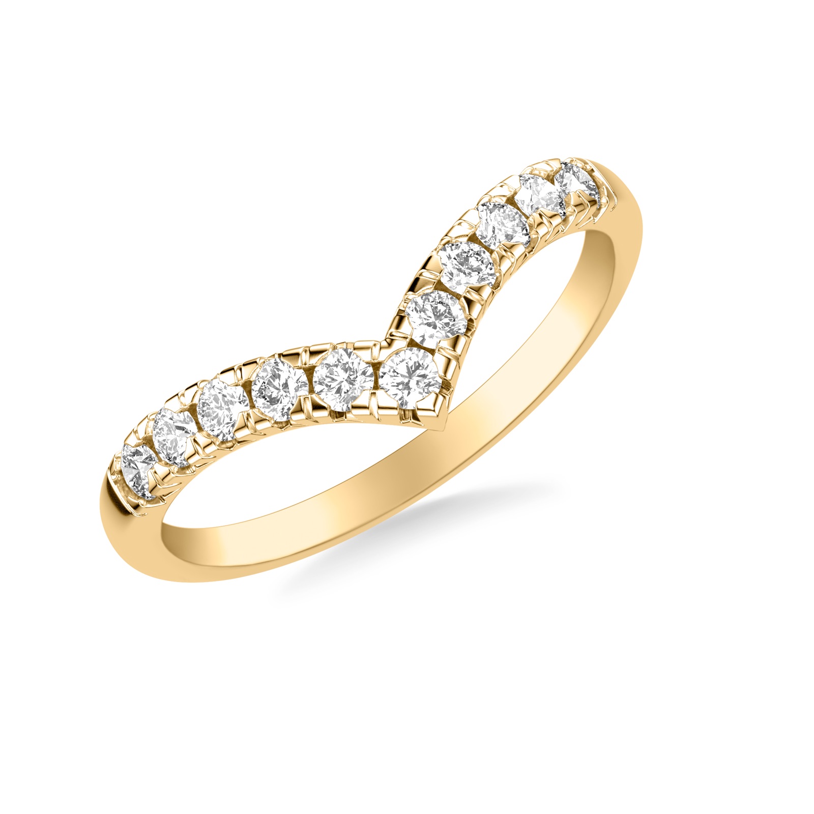 Philippa Contour Band · Yellow Gold