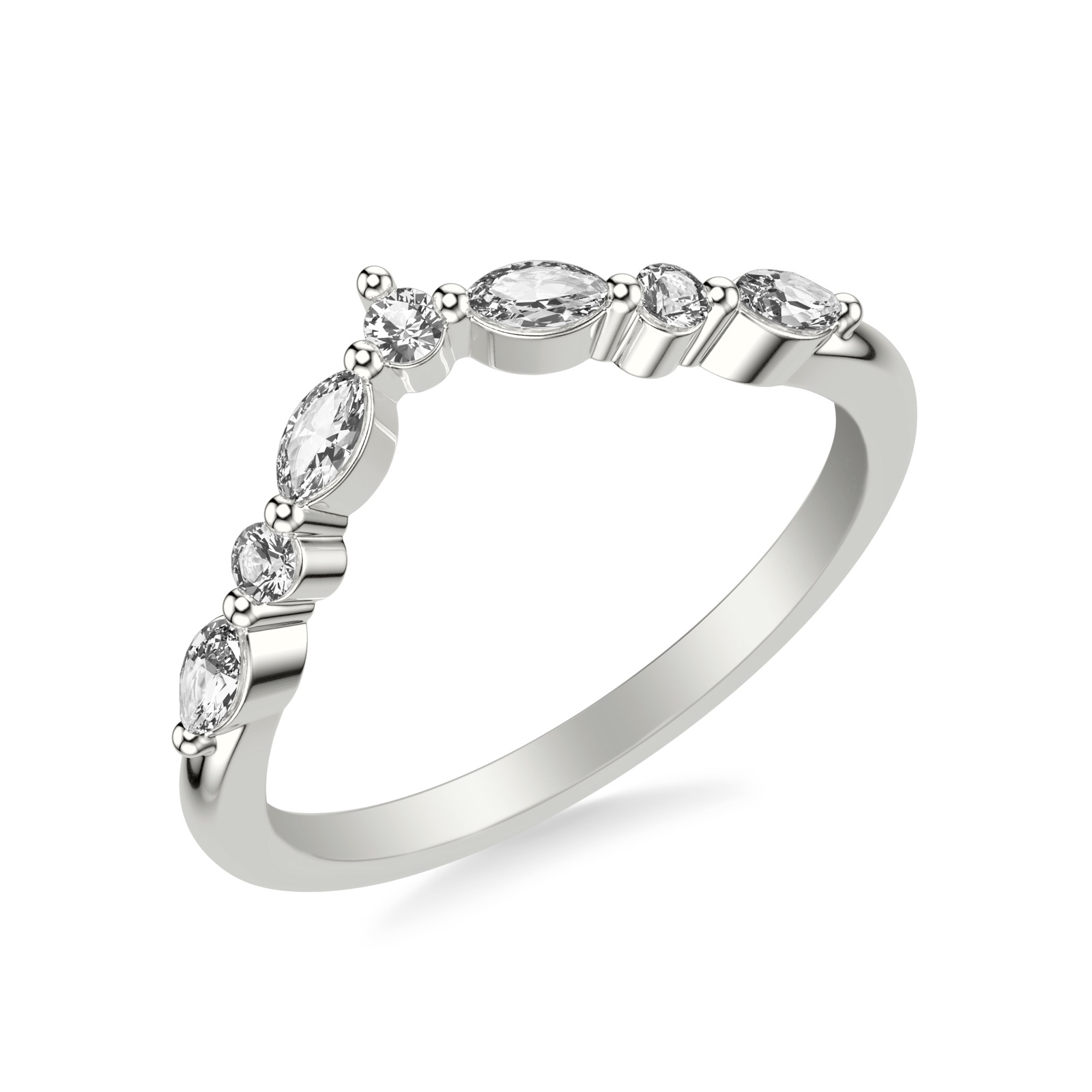 Faye Anniversary Band · White Gold
