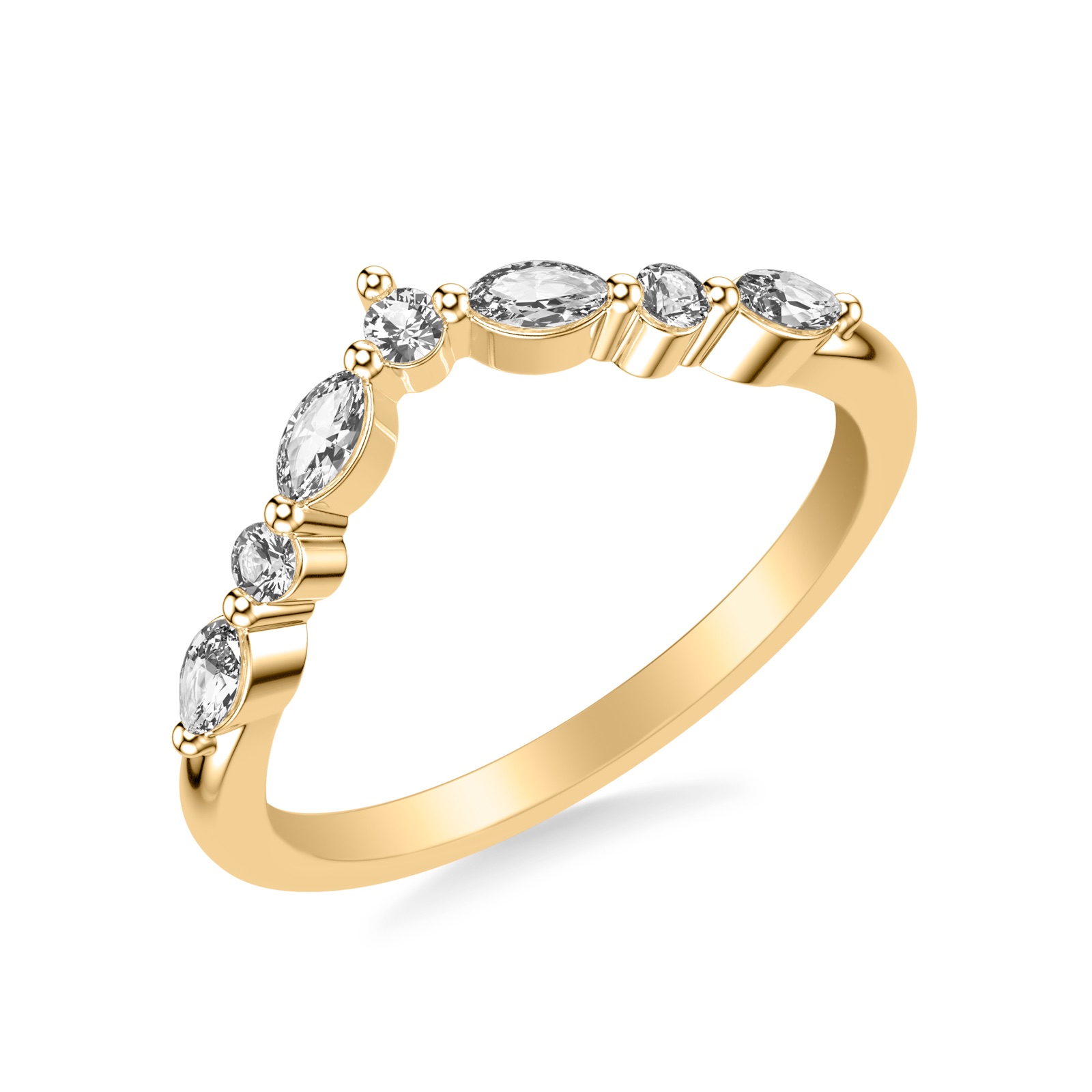 Faye Anniversary Band · Yellow Gold