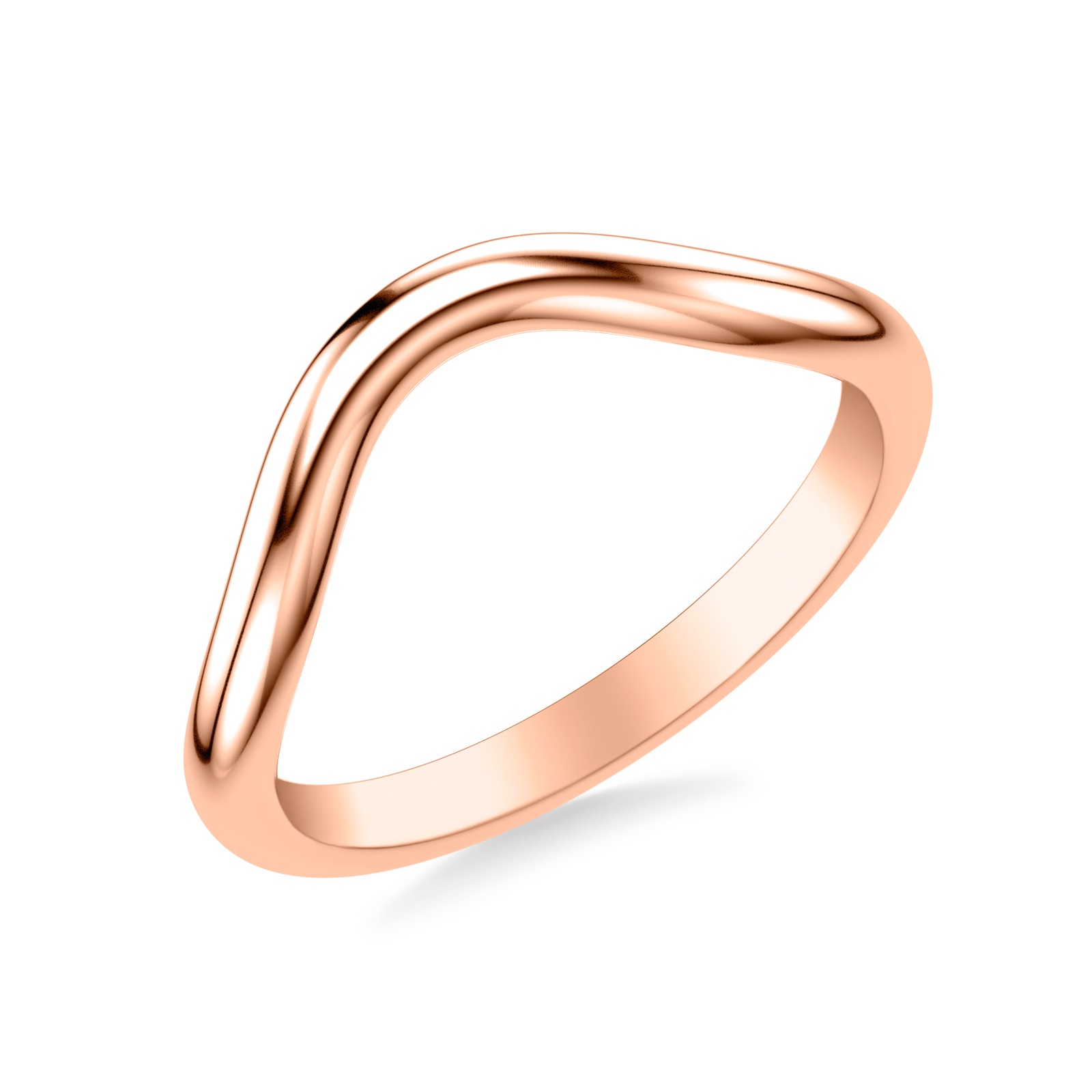 Odile Contour Band · Rose Gold