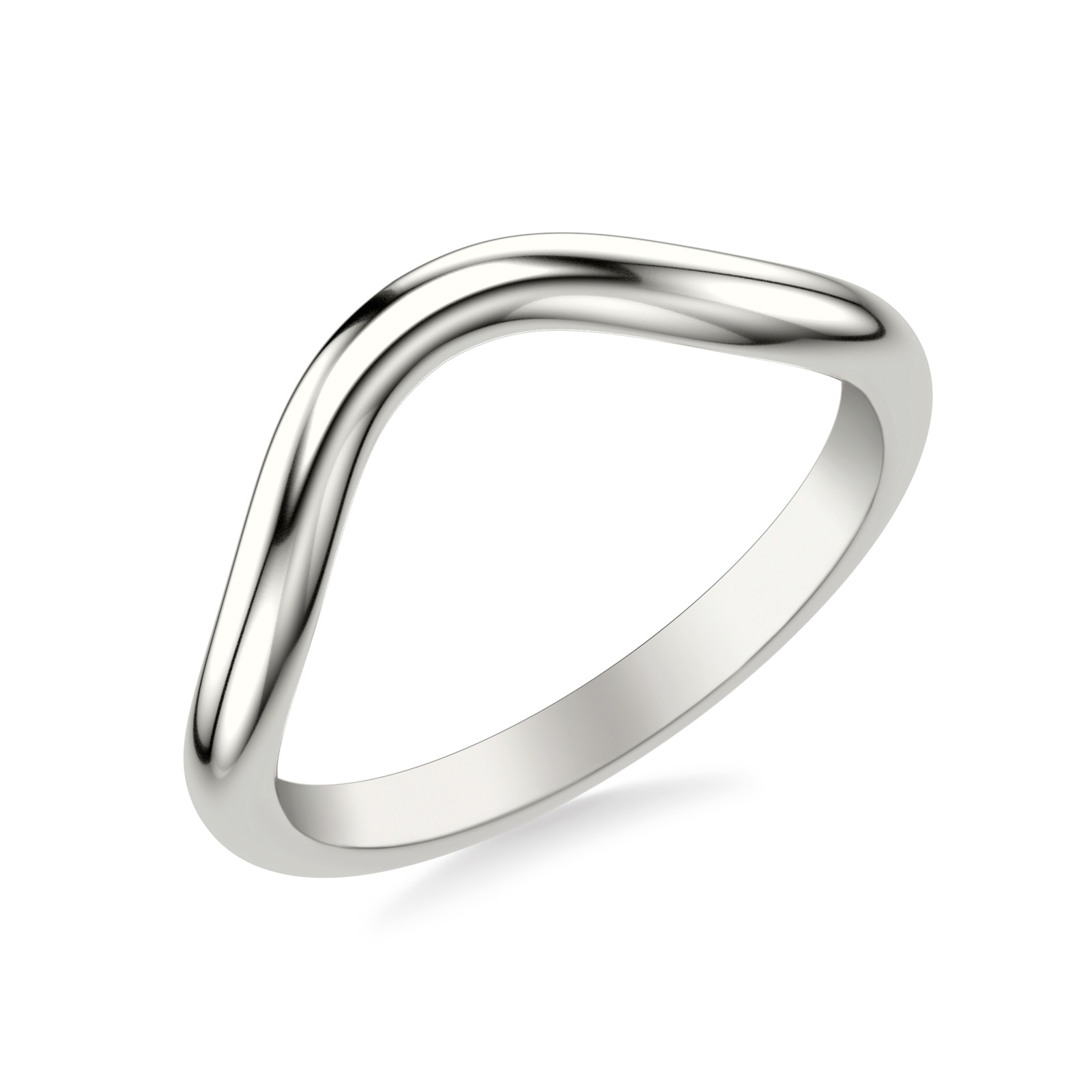 Odile Contour Band · White Gold