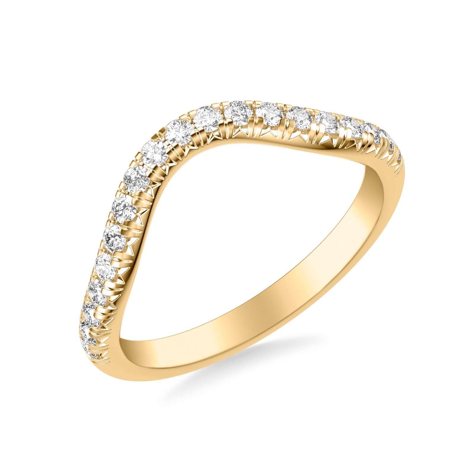Perrine Contour Band · Yellow Gold