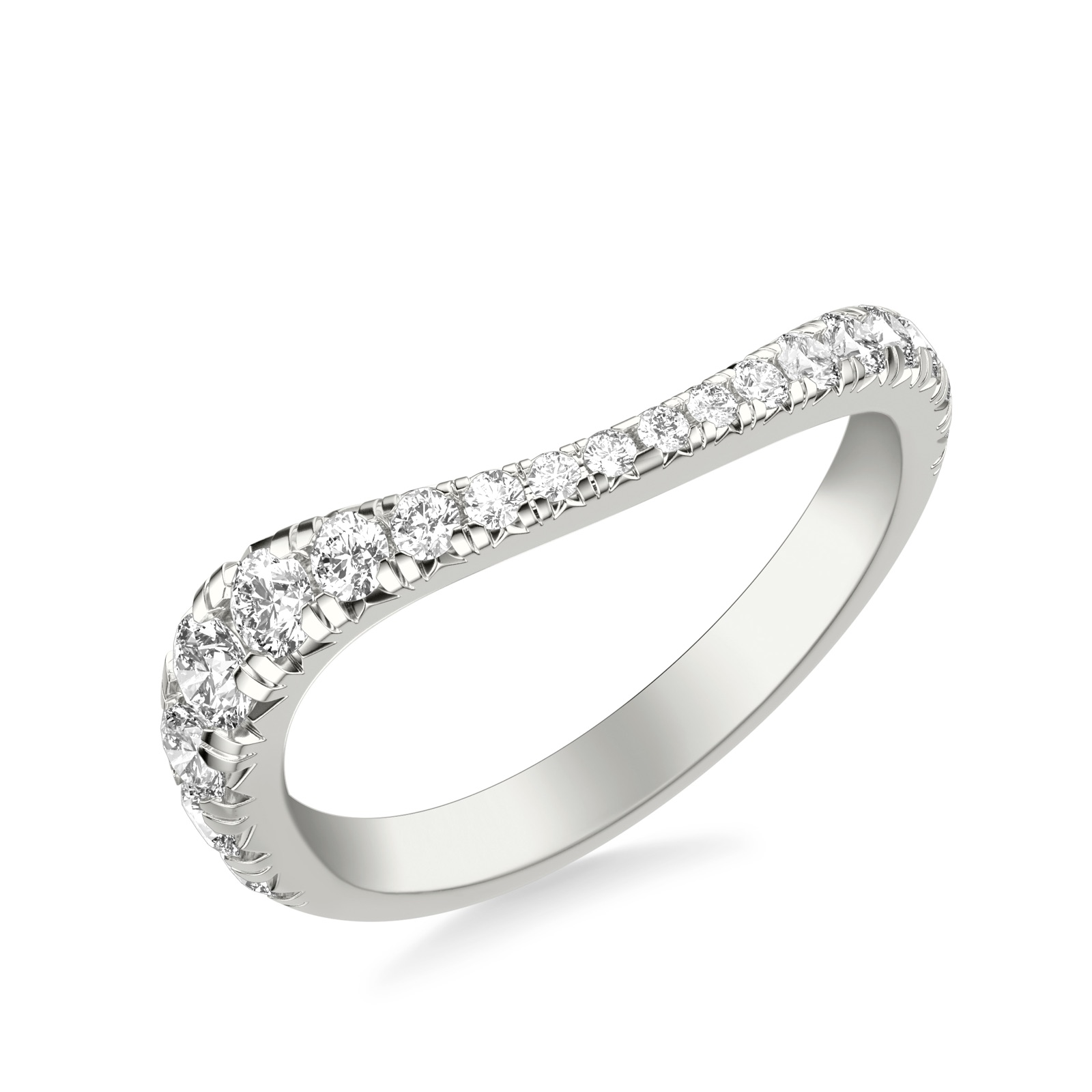 Jessamine Contour Band · White Gold