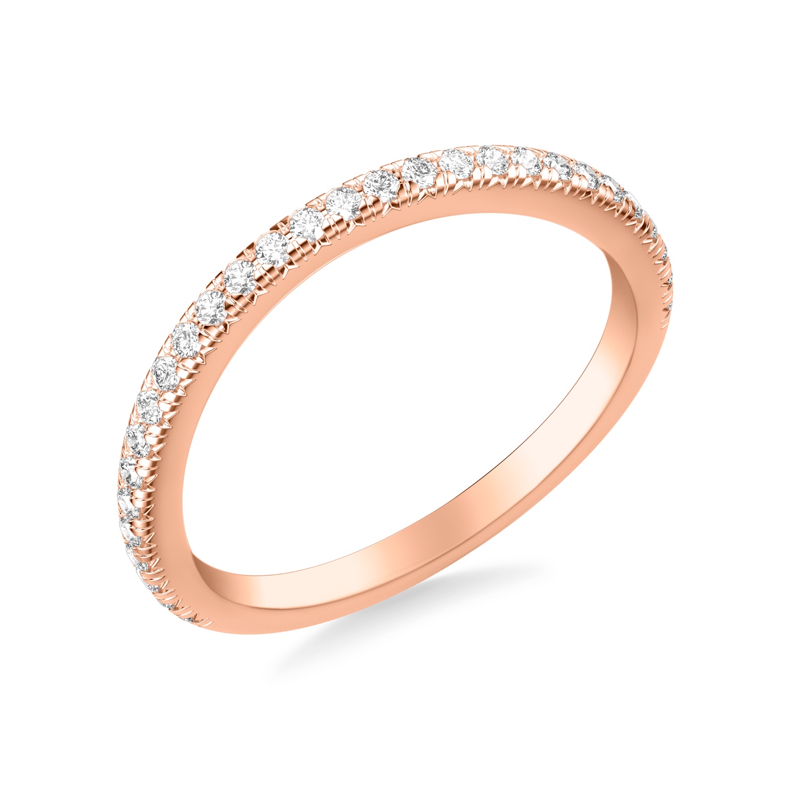 Kestrel Pavé Band · Rose Gold