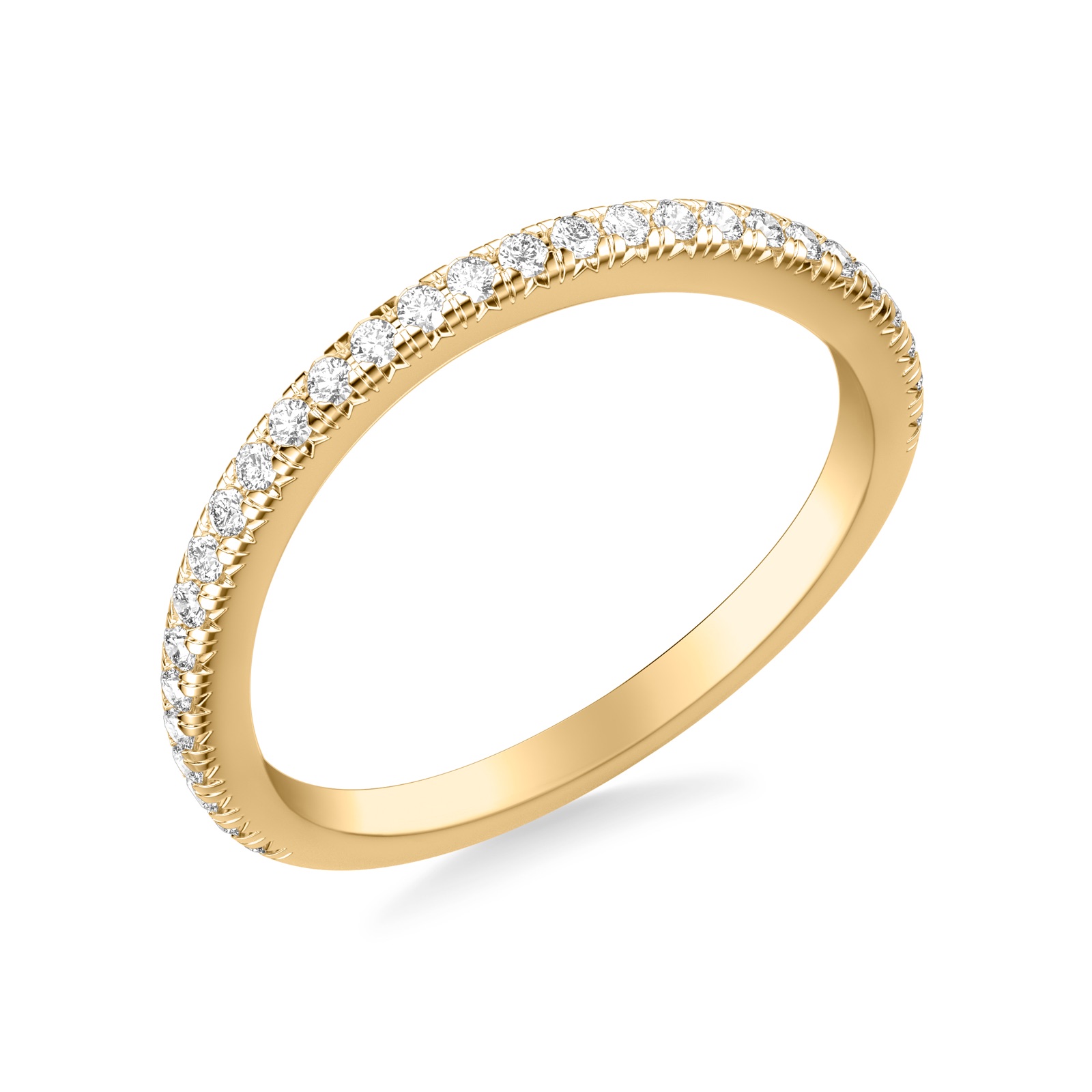 Kestrel Pavé Band · Yellow Gold