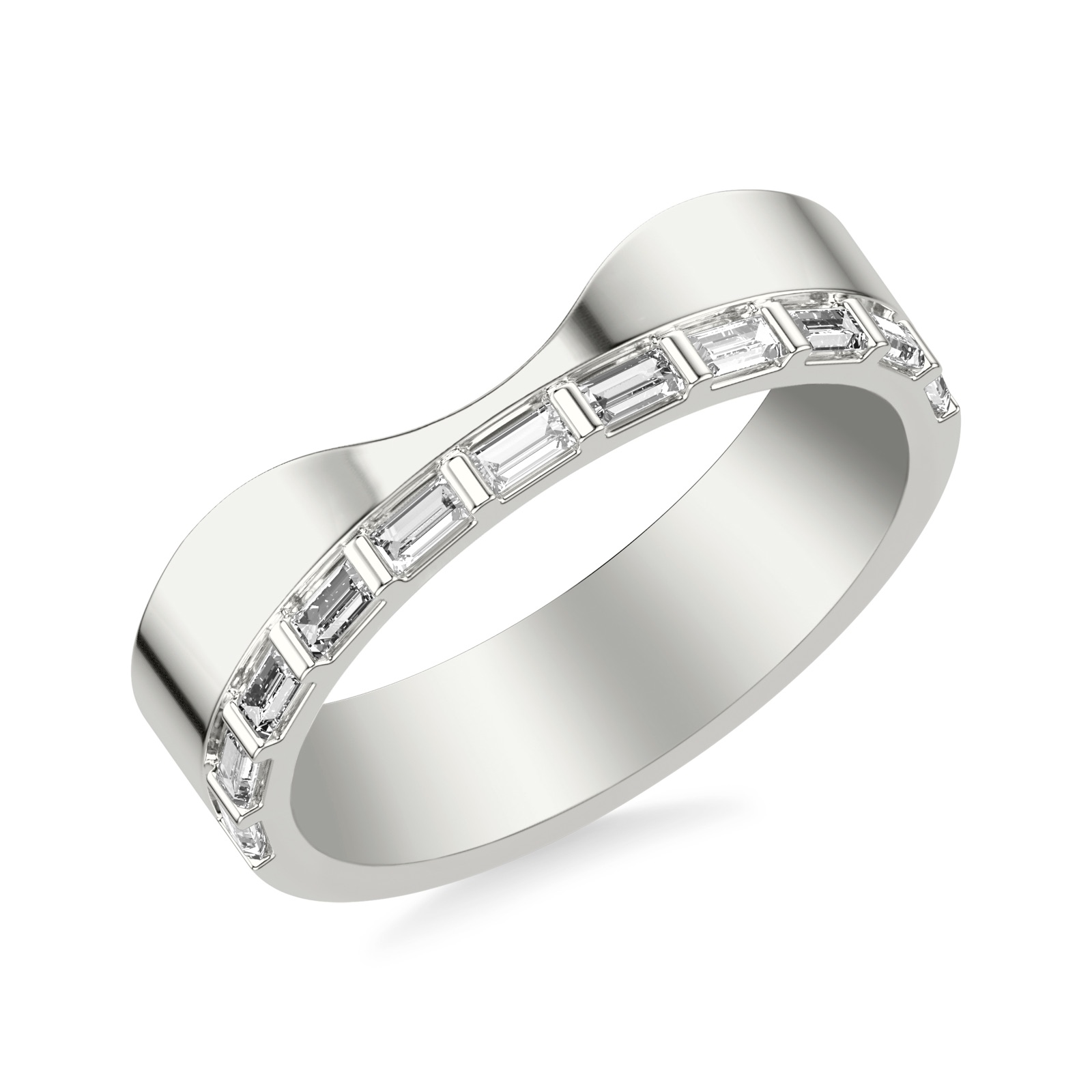 Ilaria Channel Band · White Gold