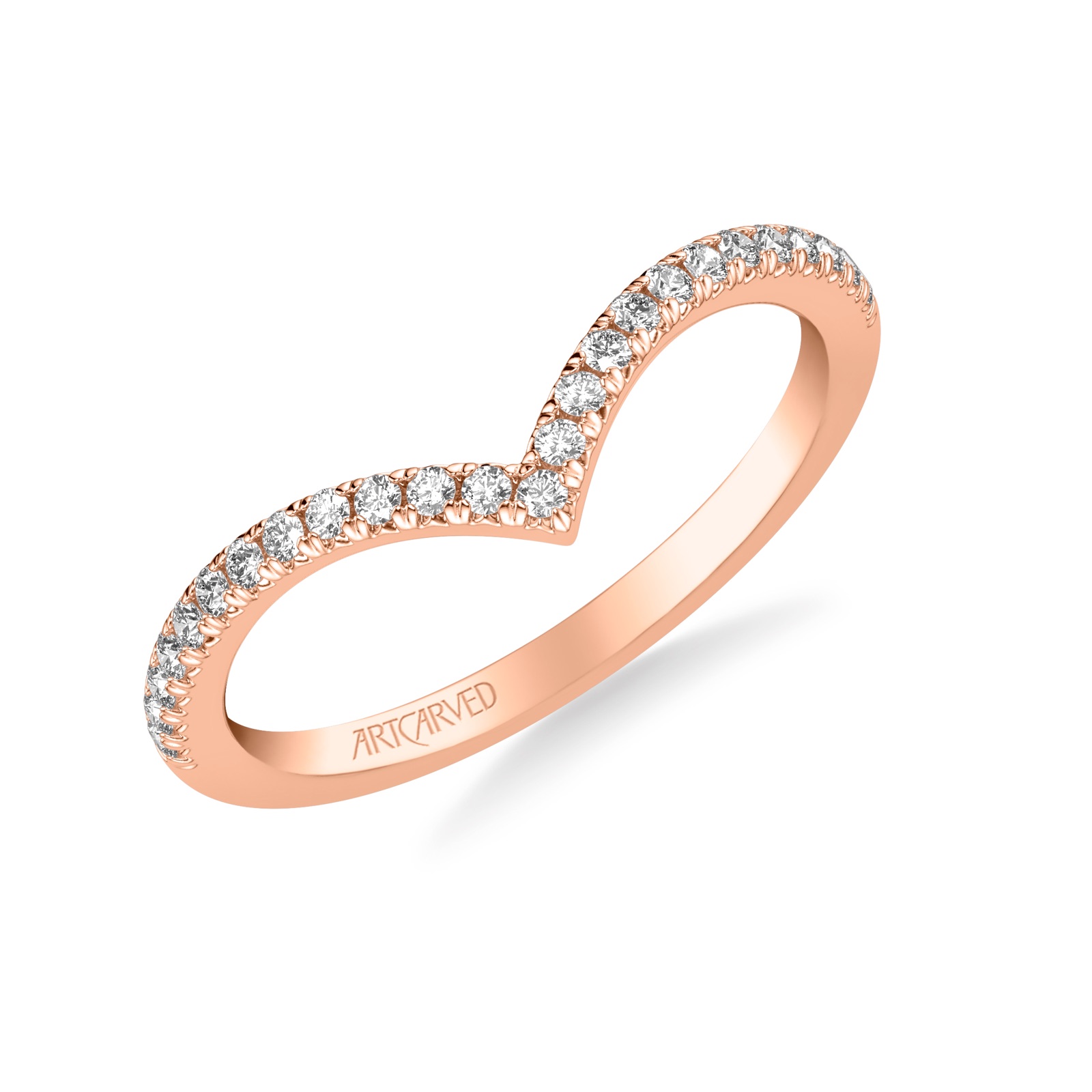 Vianne Contour Band · Rose Gold
