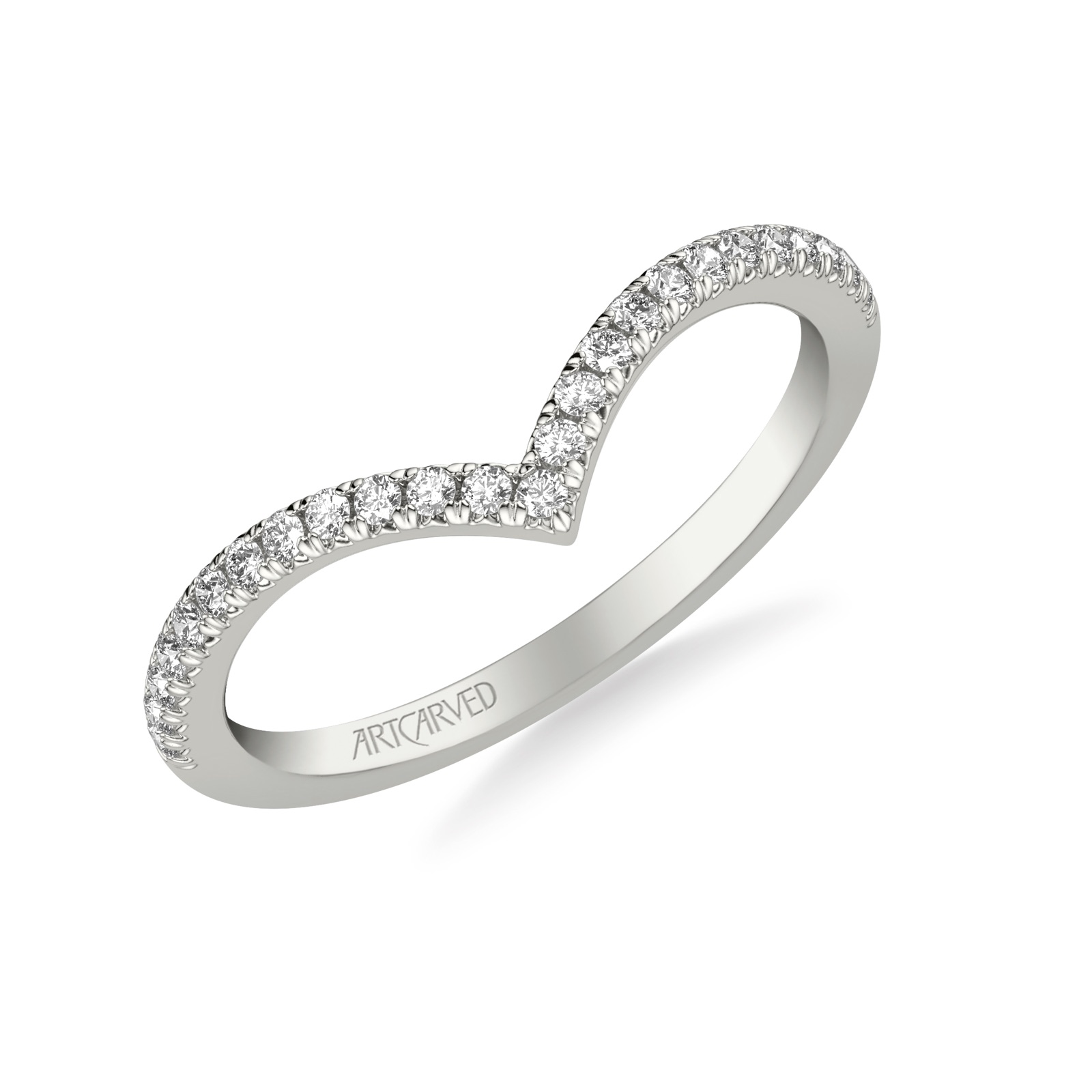 Vianne Contour Band · White Gold