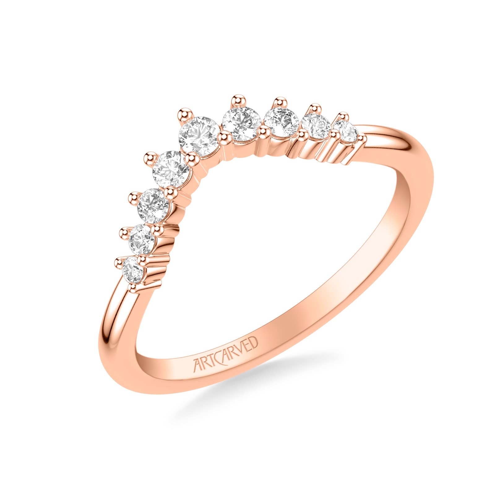 Coralie Contour Band · Rose Gold