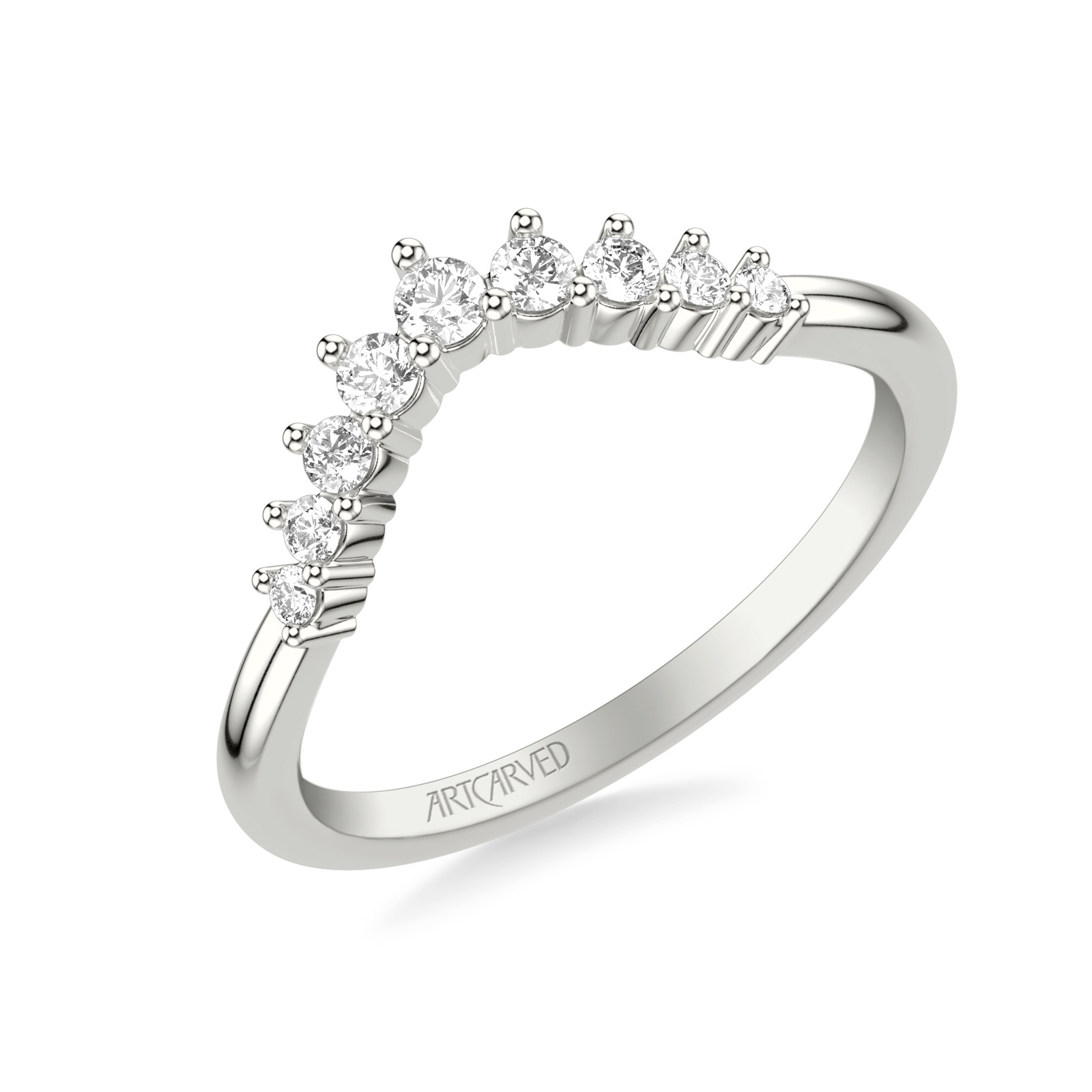 Coralie Contour Band · White Gold