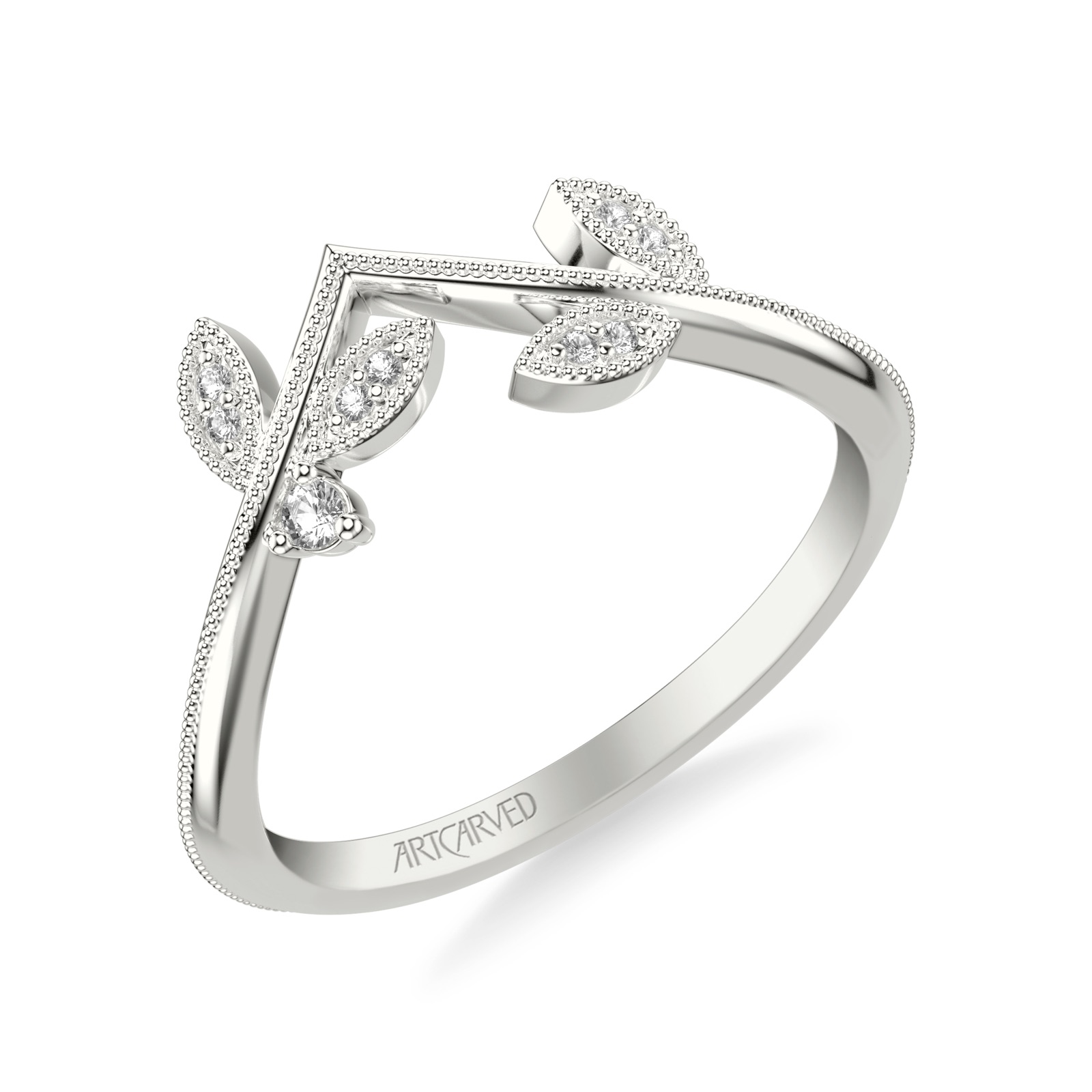 Maren Contour Band · White Gold