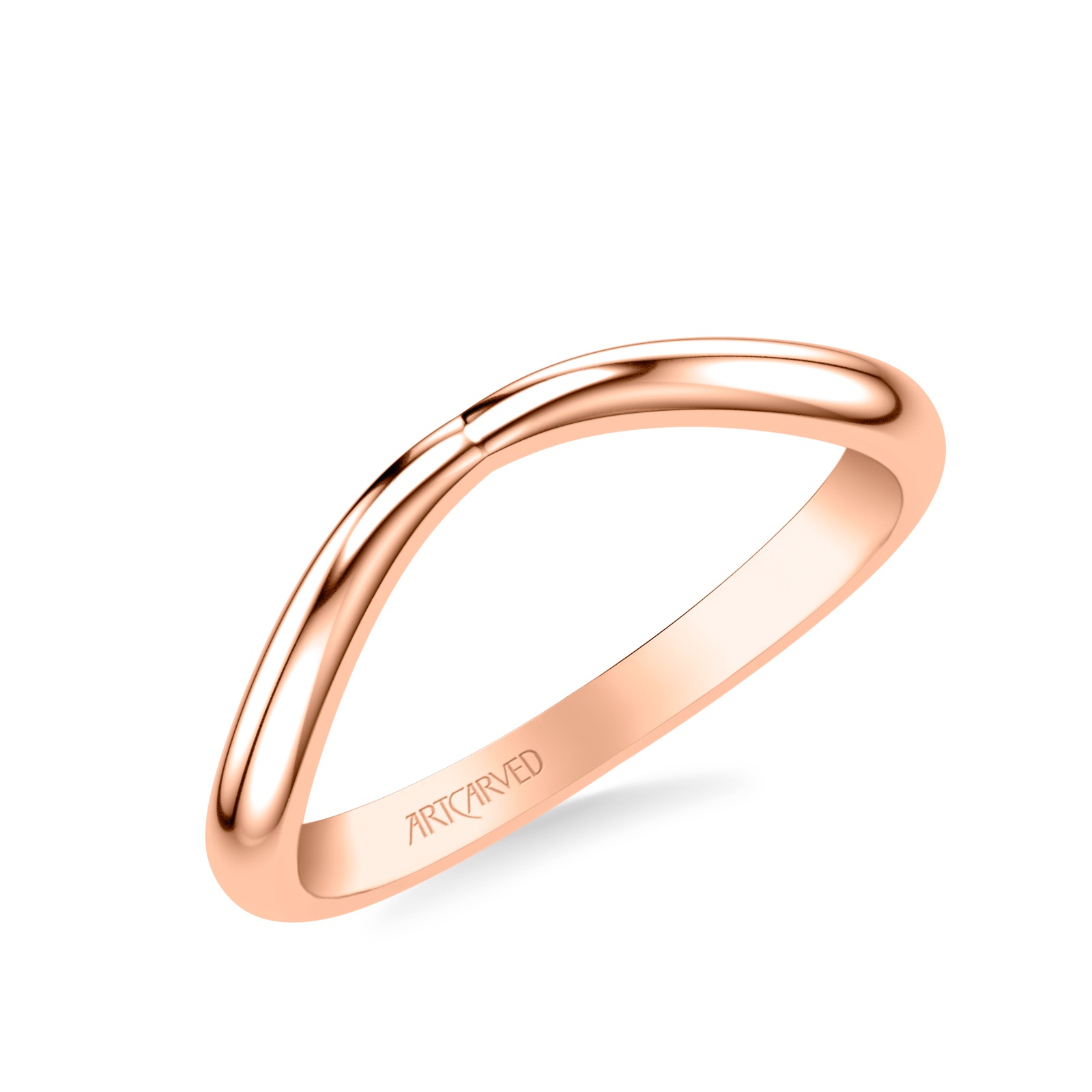 Paloma Contour Band · Rose Gold